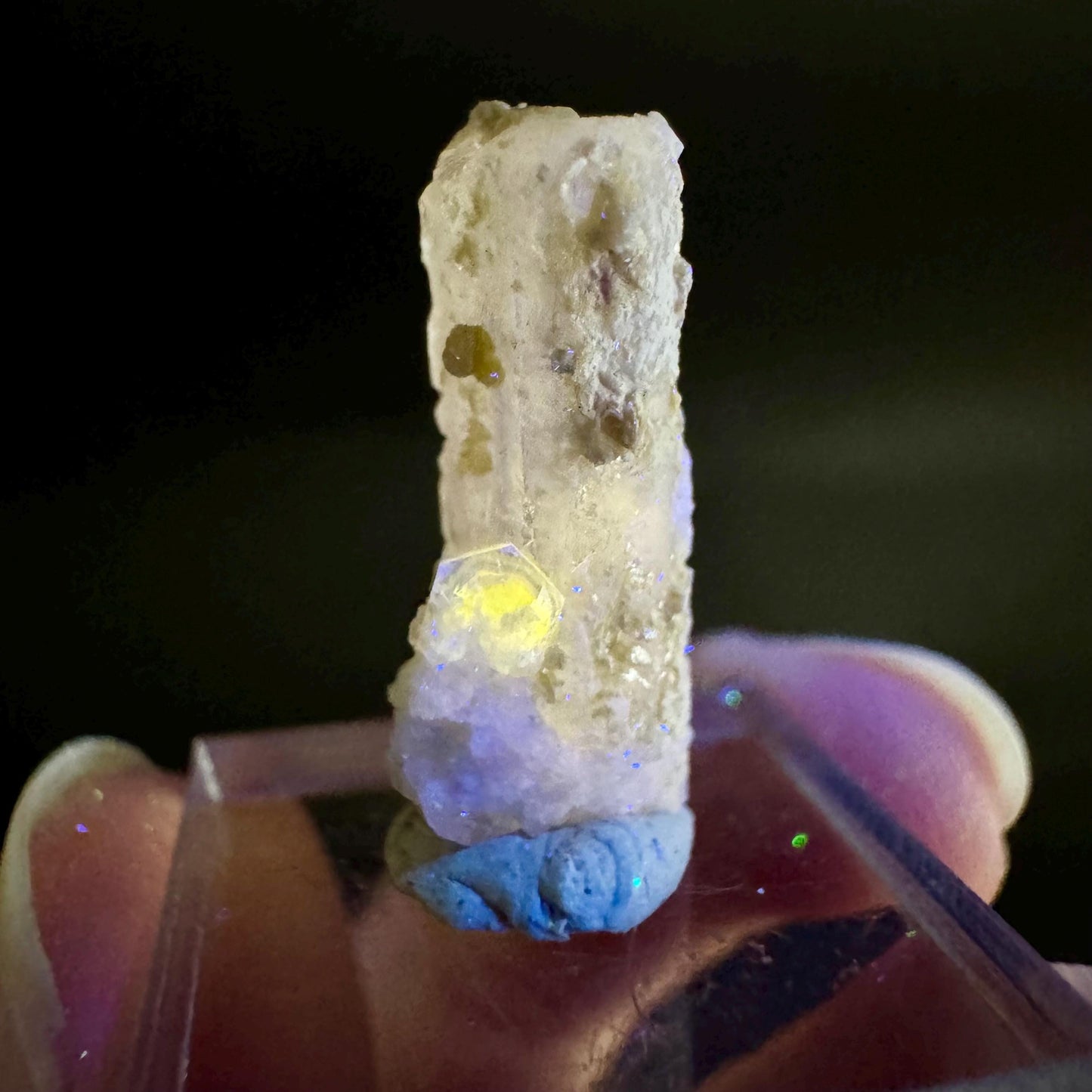 Pink Fluorapatite Crystal | UV reactive Mineral Specimen from Pakistan