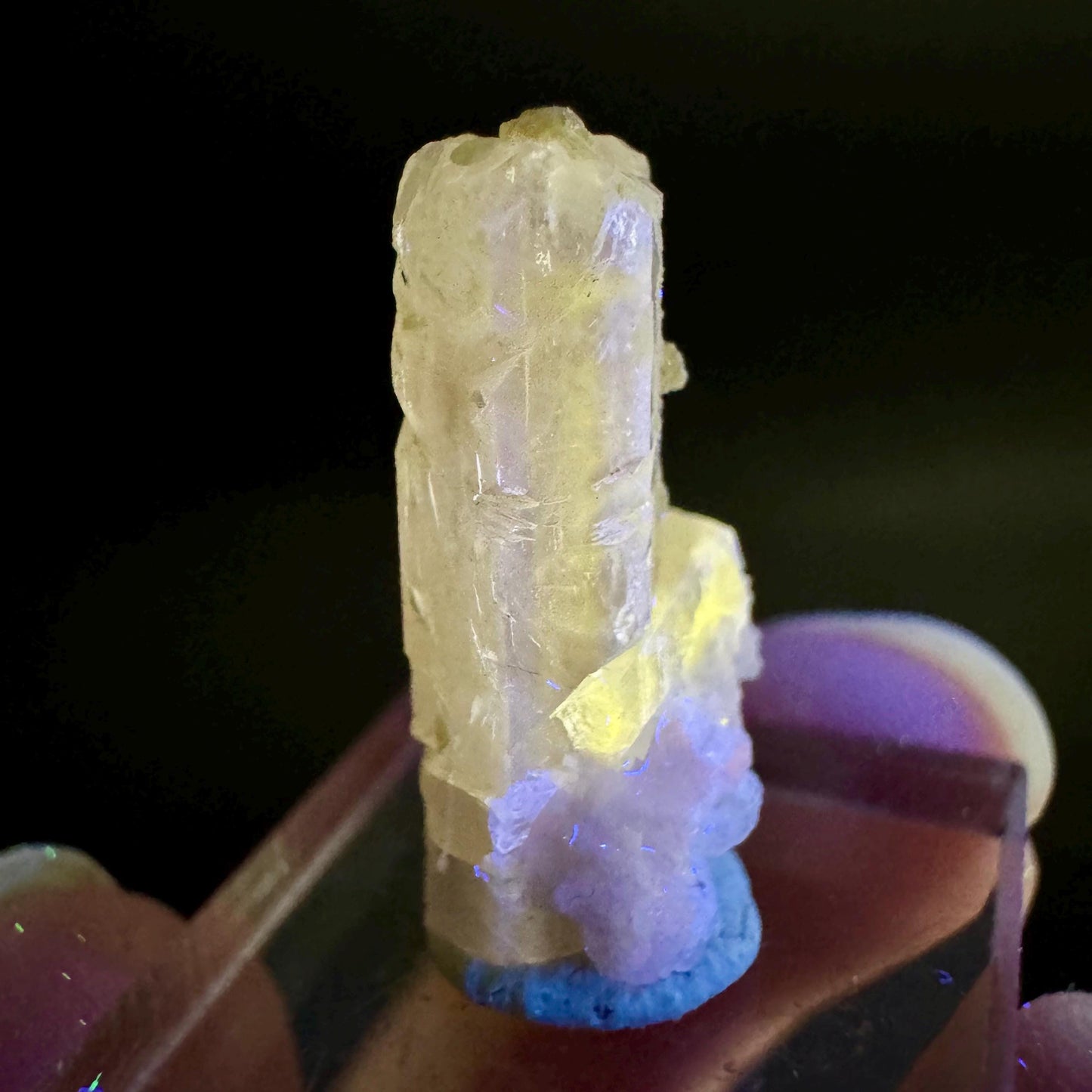 Pink Fluorapatite Crystal | UV reactive Mineral Specimen from Pakistan