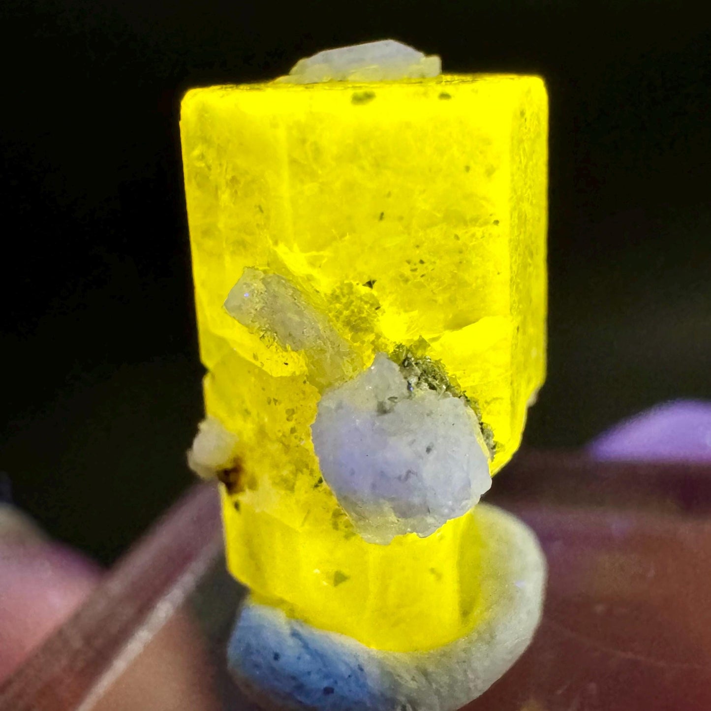 Pink Fluorapatite Crystal | UV reactive Mineral Specimen from Pakistan