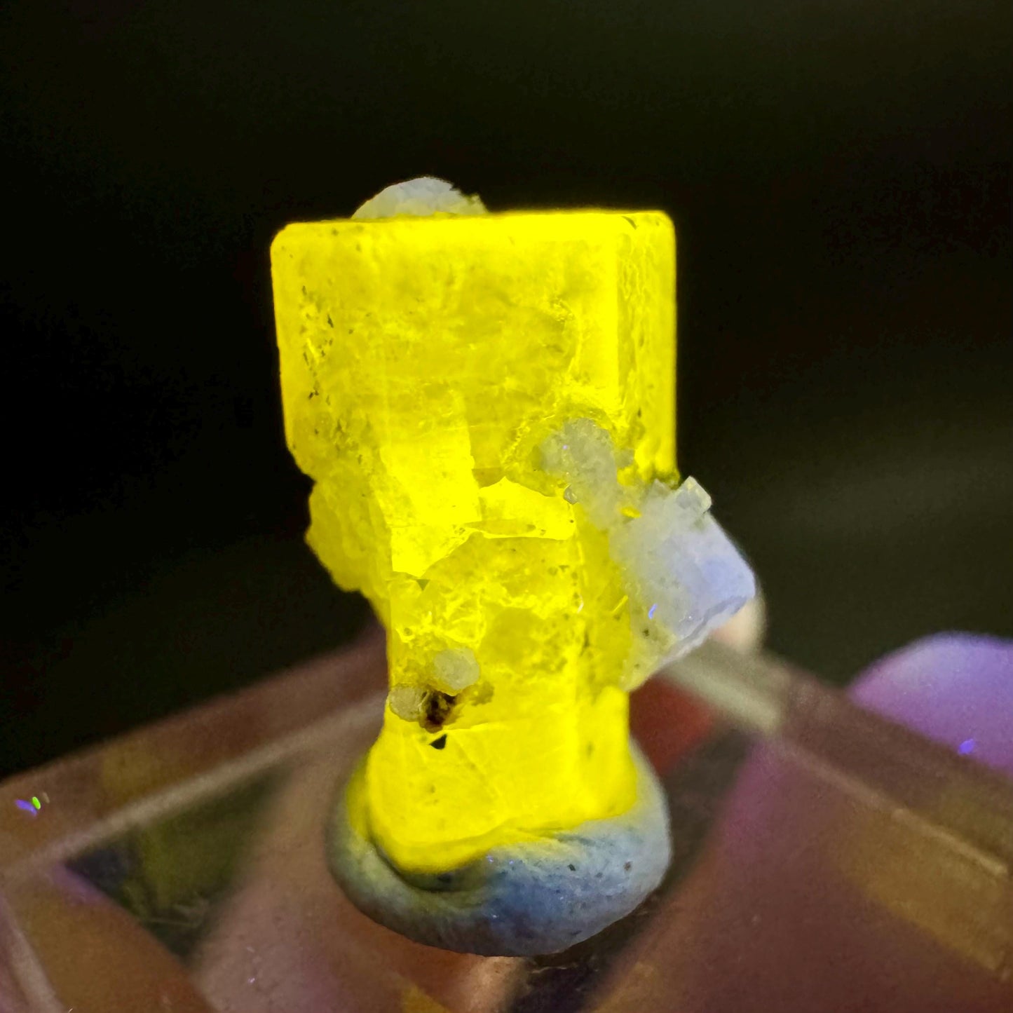 Pink Fluorapatite Crystal | UV reactive Mineral Specimen from Pakistan