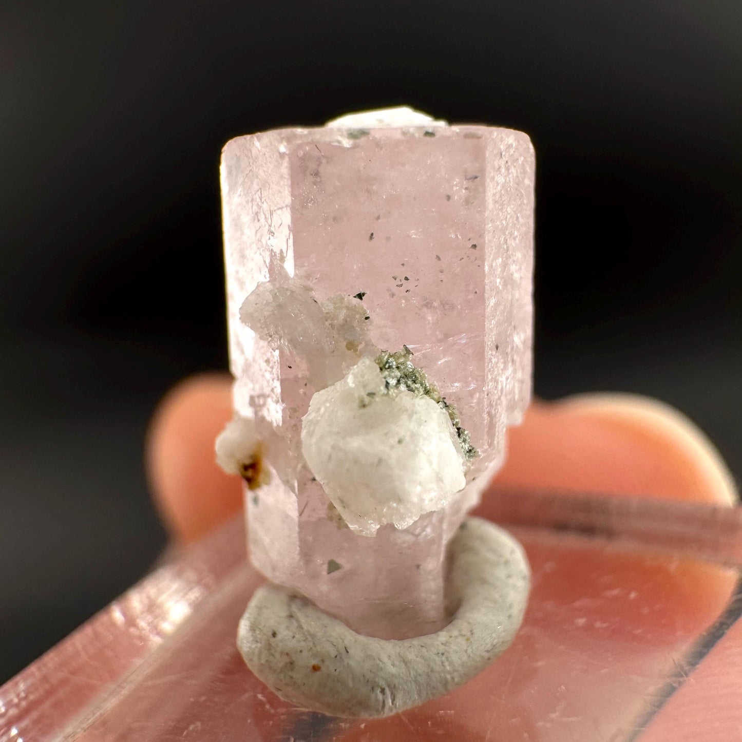 Pink Fluorapatite Crystal | UV reactive Mineral Specimen from Pakistan