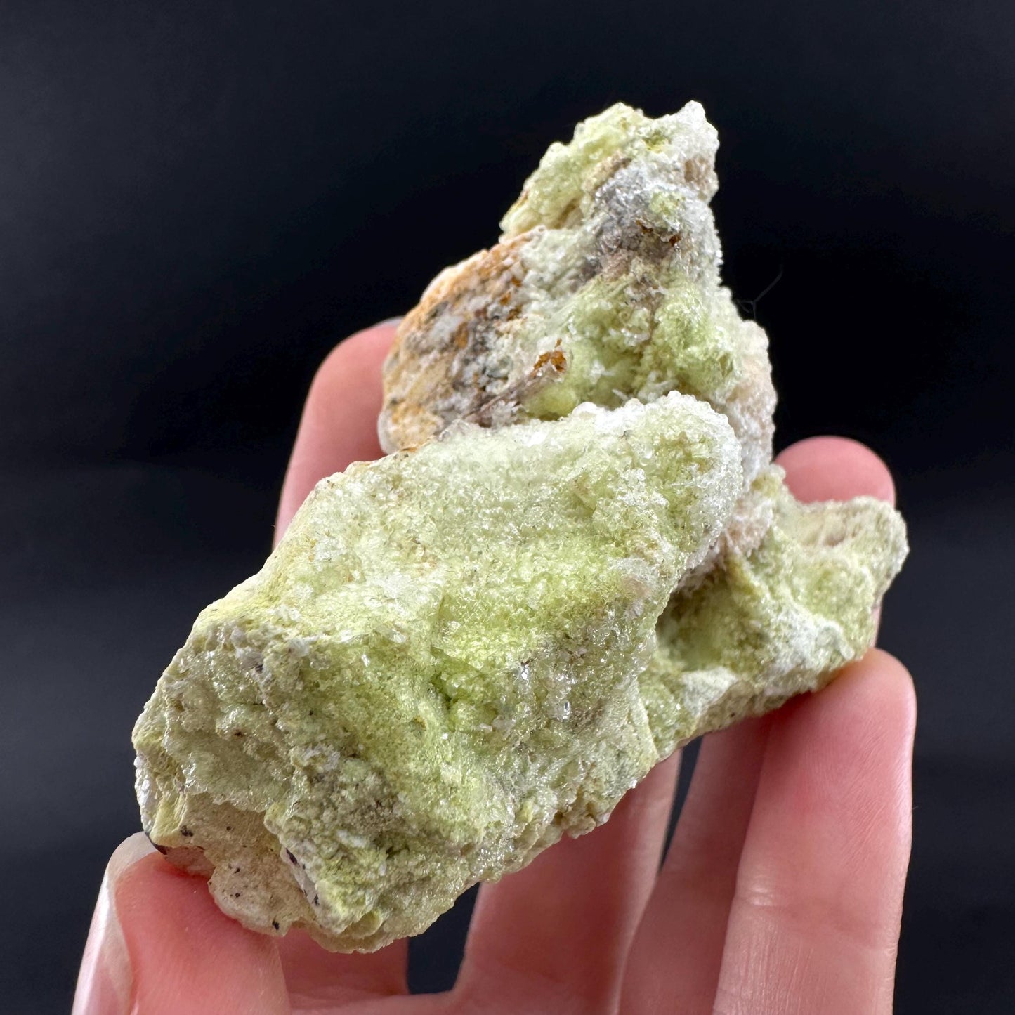 Hyalite Opal on Matrix | UV reactive crystal, green fluorescent mineral specimen from Namibia