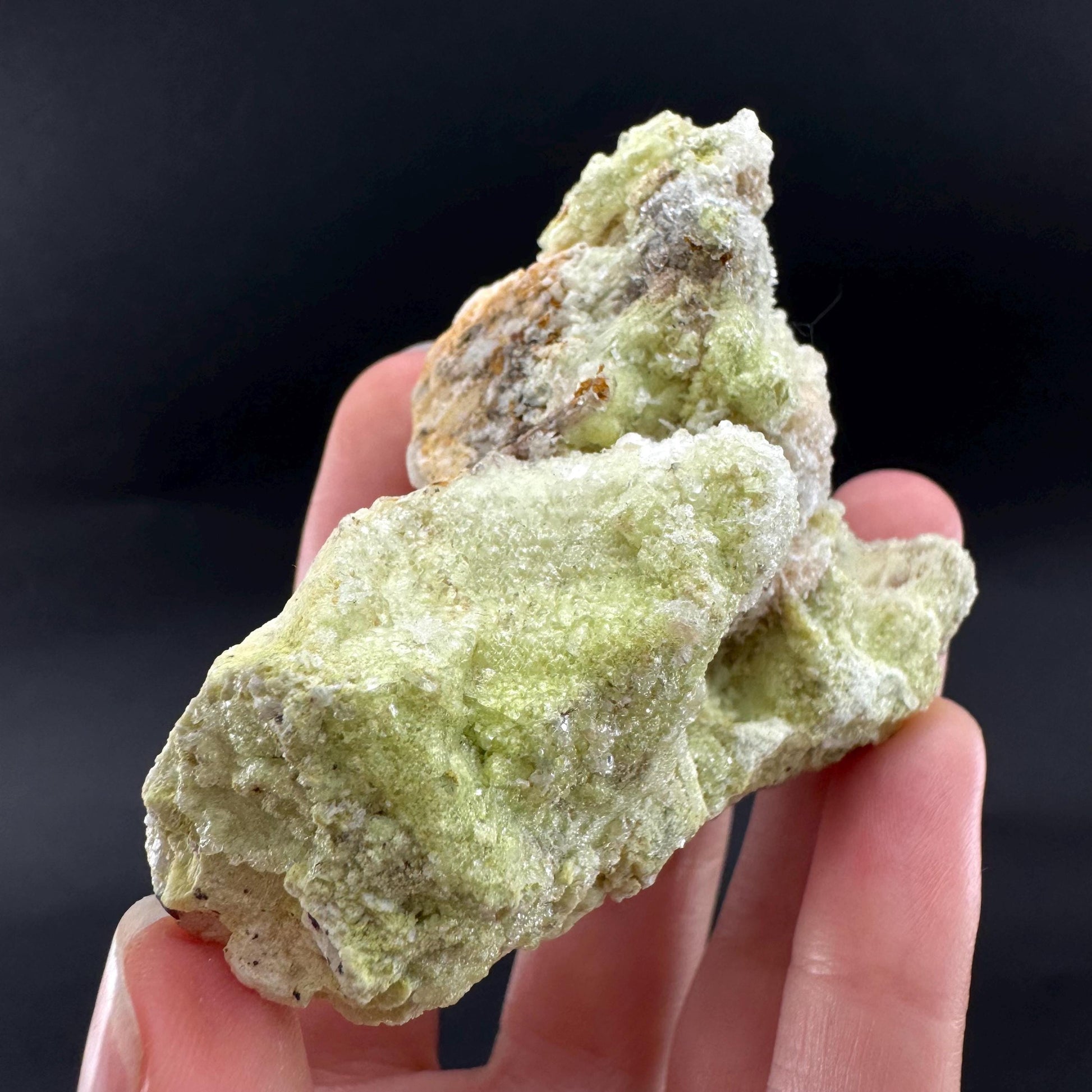 Hyalite Opal on Matrix | UV reactive crystal, green fluorescent mineral specimen from Namibia