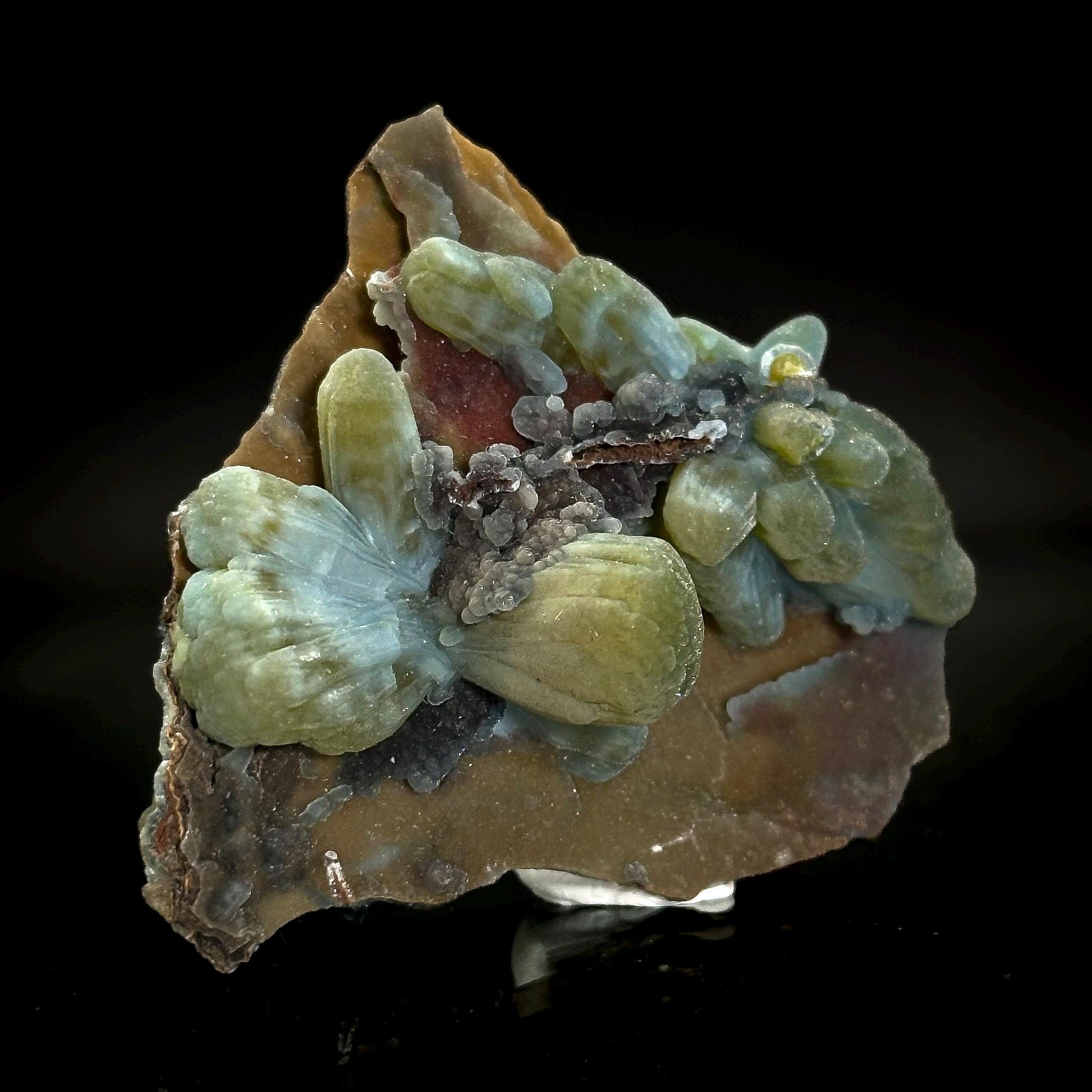 Plumbogummite | blue pyromorphite pseudomorph crystal, rare mineral specimen