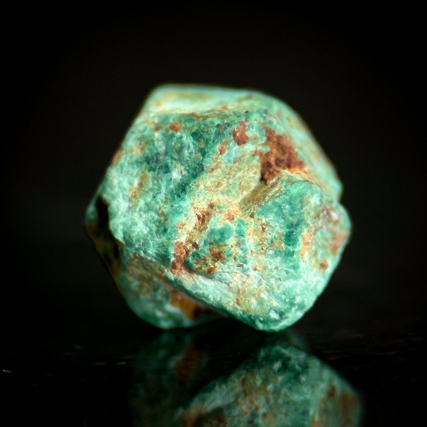 Malachite after Cuprite Pseudomorph | green crystal, rare mineral specimen from Chessy, France