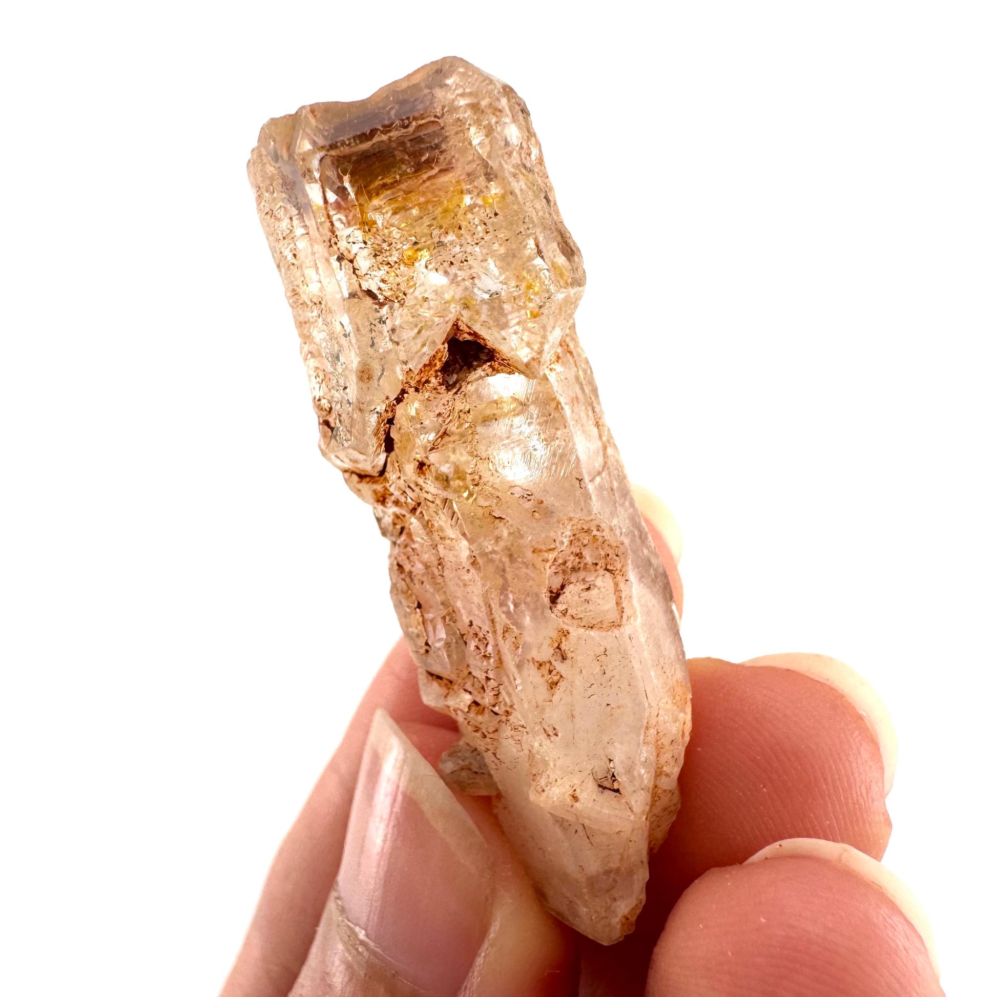 Petroleum Quartz | UV reactive firefly crystal, fluorescent mineral specimen from Madagascar