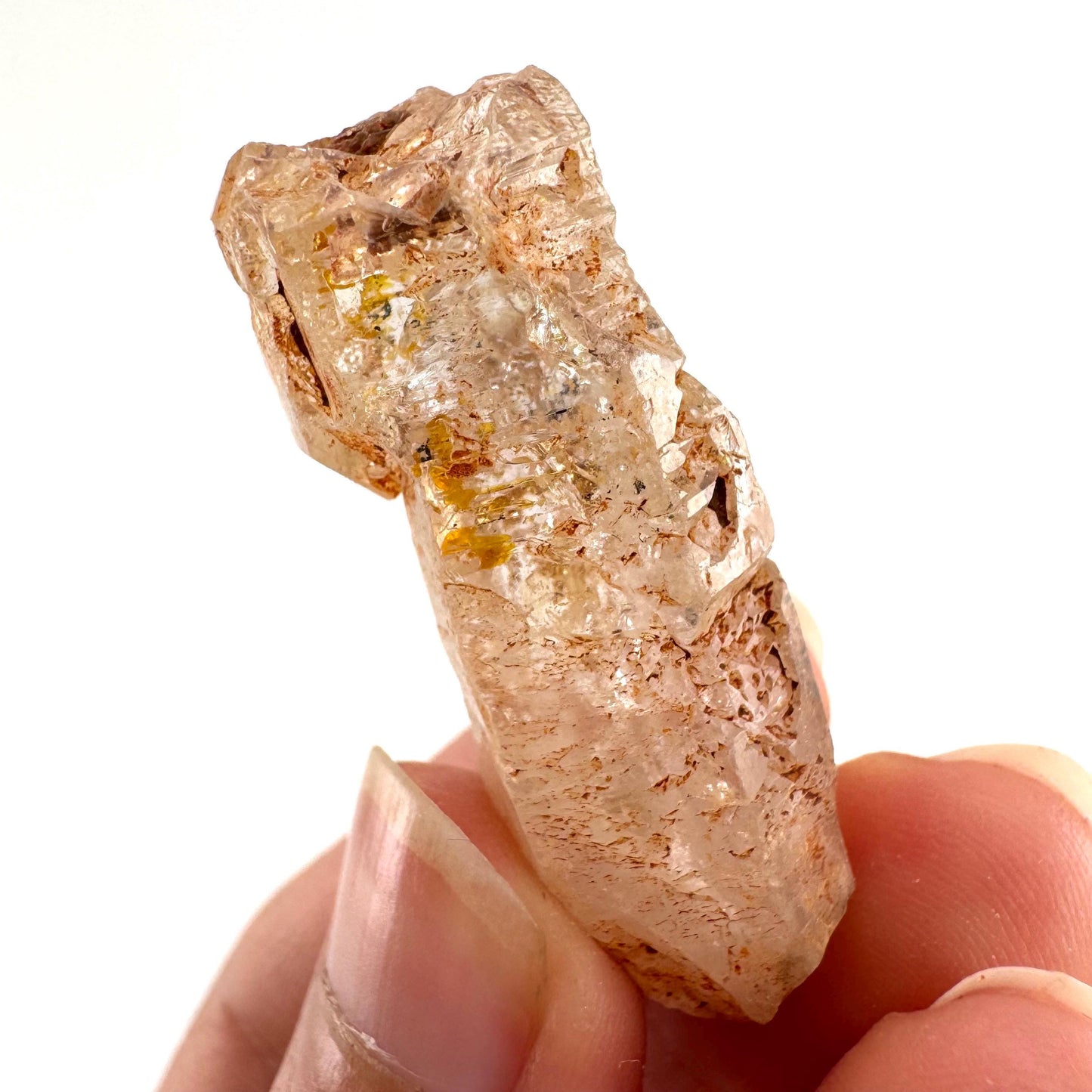 Petroleum Quartz | UV reactive firefly crystal, fluorescent mineral specimen from Madagascar