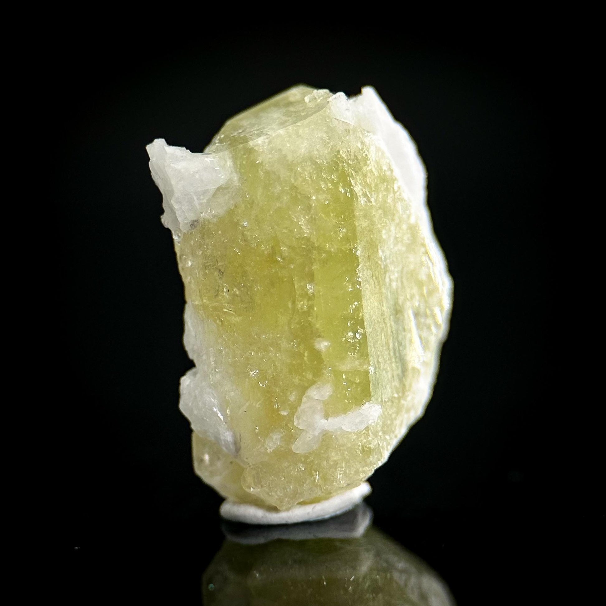 Brazilianite | yellow crystal, mineral specimen from Brazil