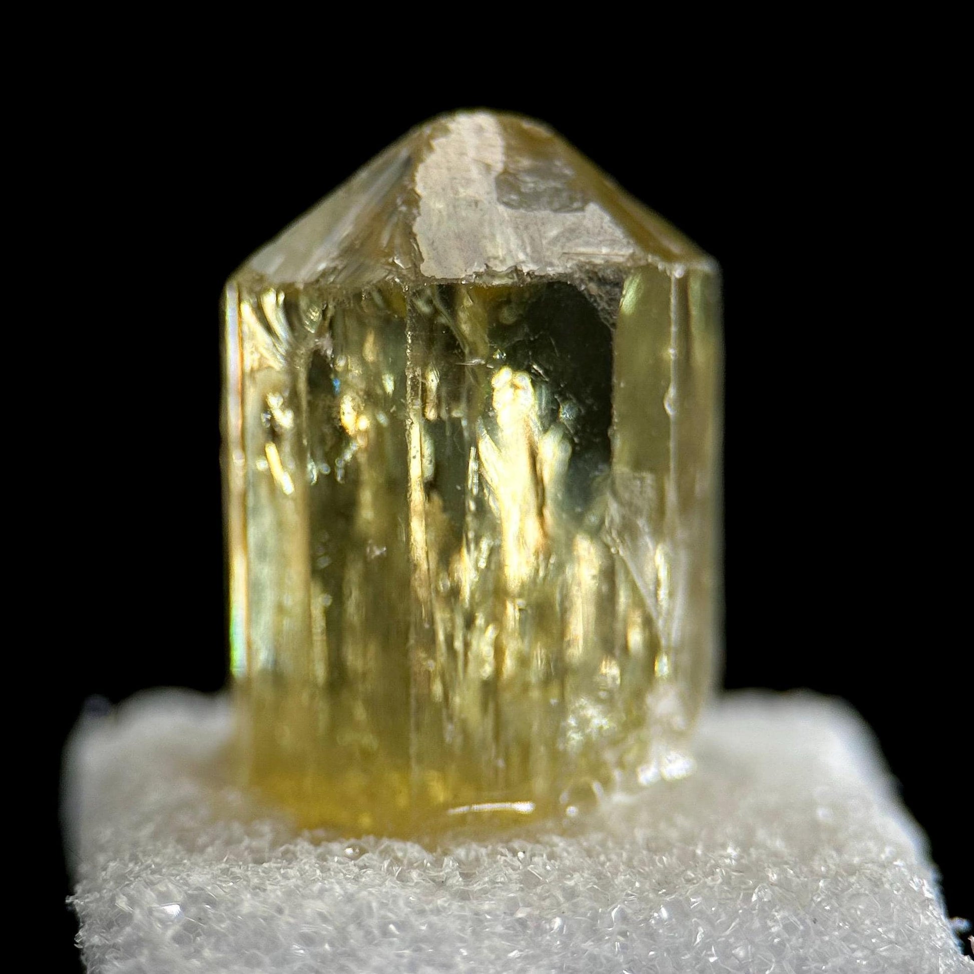 Apatite | large yellow crystal, mineral specimen from Ural Mountains