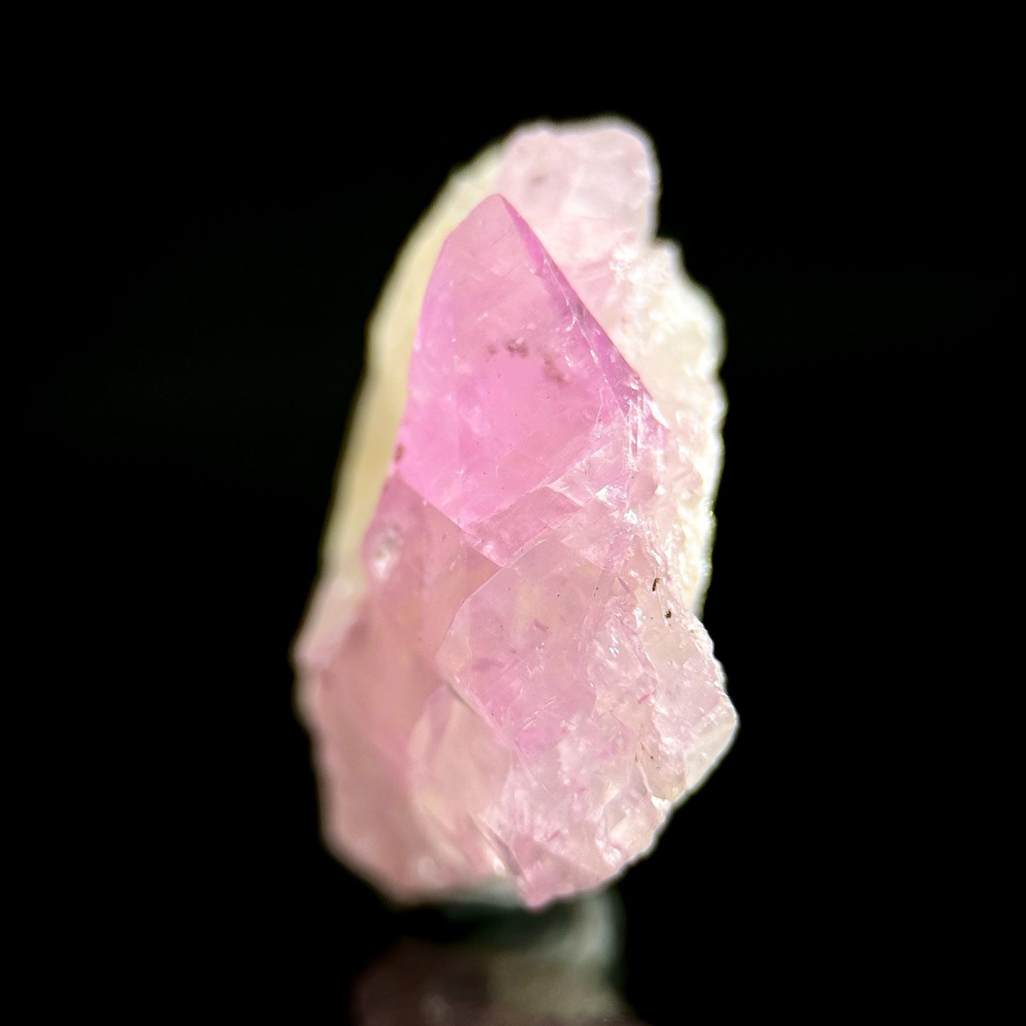 Gem Cobaltoan Calcite | translucent pink cobaltoan crystal cluster, mineral specimen