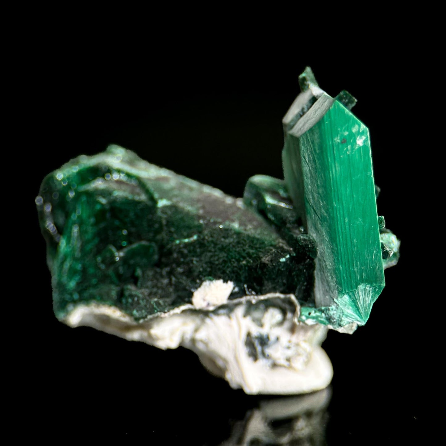 Malachite Pseudomorph after Azurite | rare green crystal, mineral specimen from Tsumeb Mine, Namibia