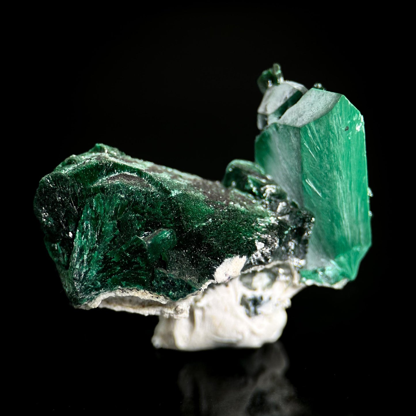 Malachite Pseudomorph after Azurite | rare green crystal, mineral specimen from Tsumeb Mine, Namibia