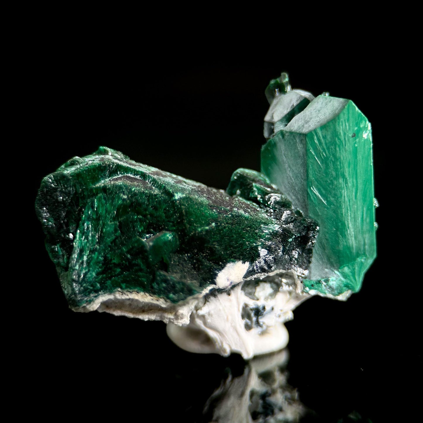 Malachite Pseudomorph after Azurite | rare green crystal, mineral specimen from Tsumeb Mine, Namibia