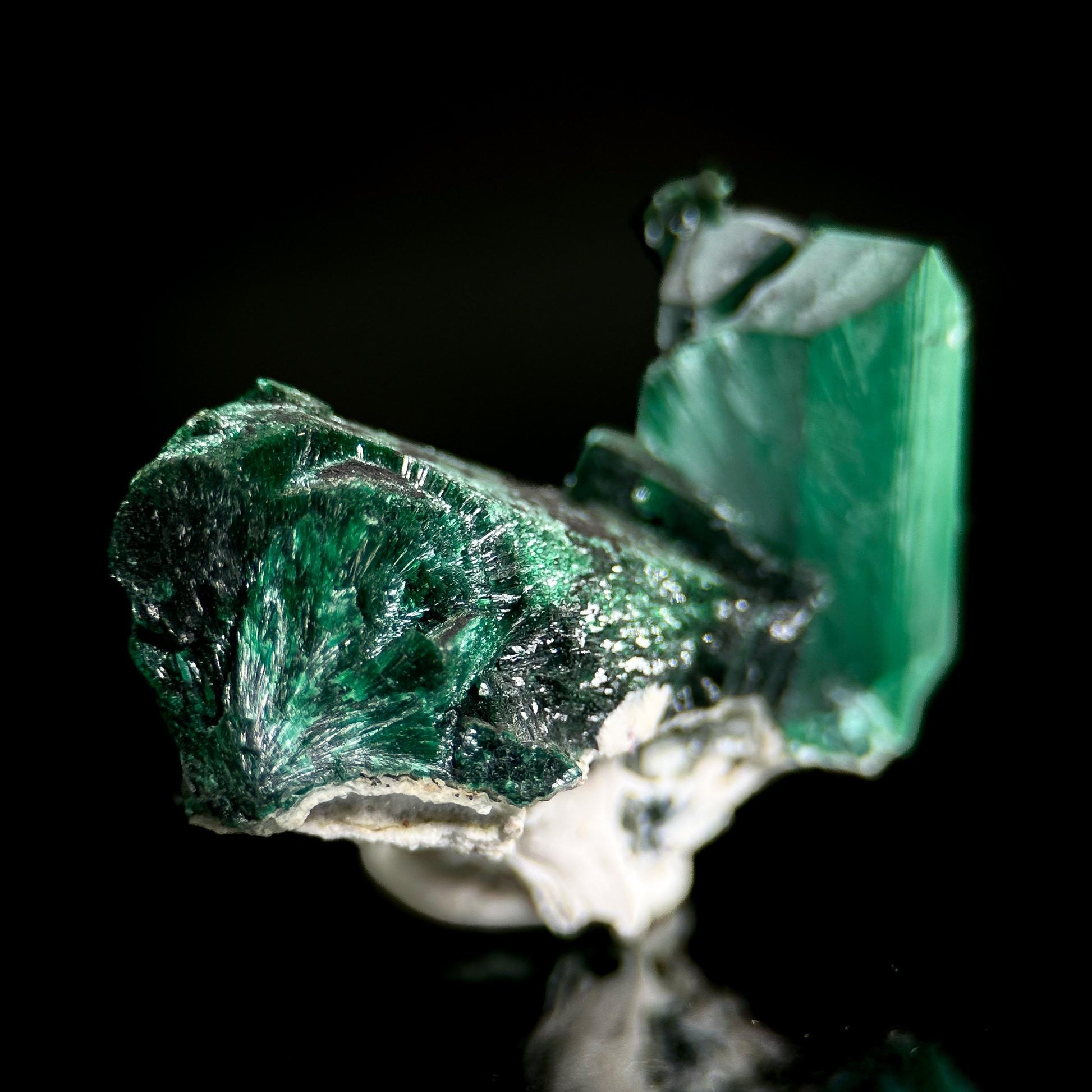 Malachite Pseudomorph after Azurite | rare green crystal, mineral specimen from Tsumeb Mine, Namibia