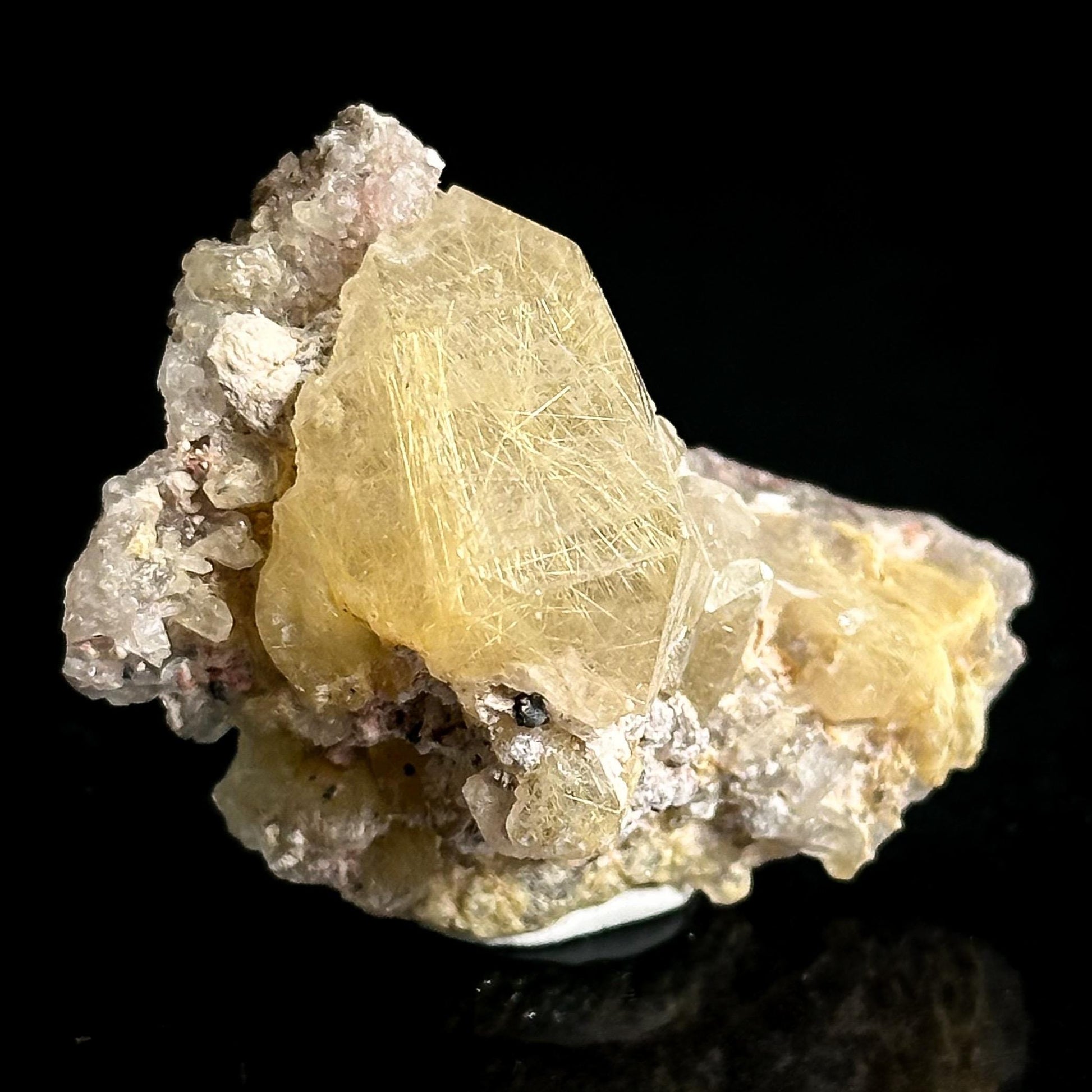 Rutile Included Quartz | Golden Rutilated Crystal Cluster, Mineral Specimen from Brazil