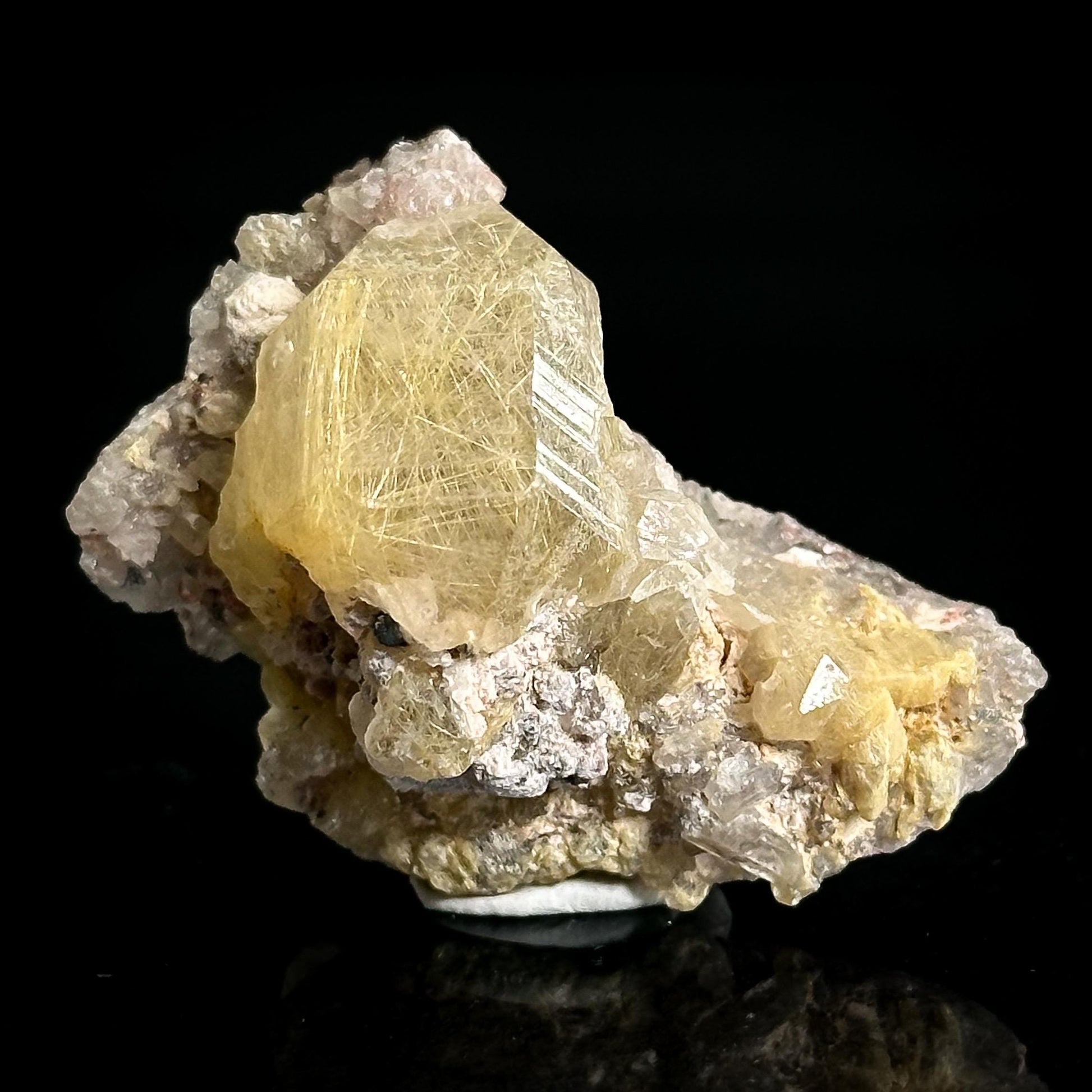Rutile Included Quartz | Golden Rutilated Crystal Cluster, Mineral Specimen from Brazil