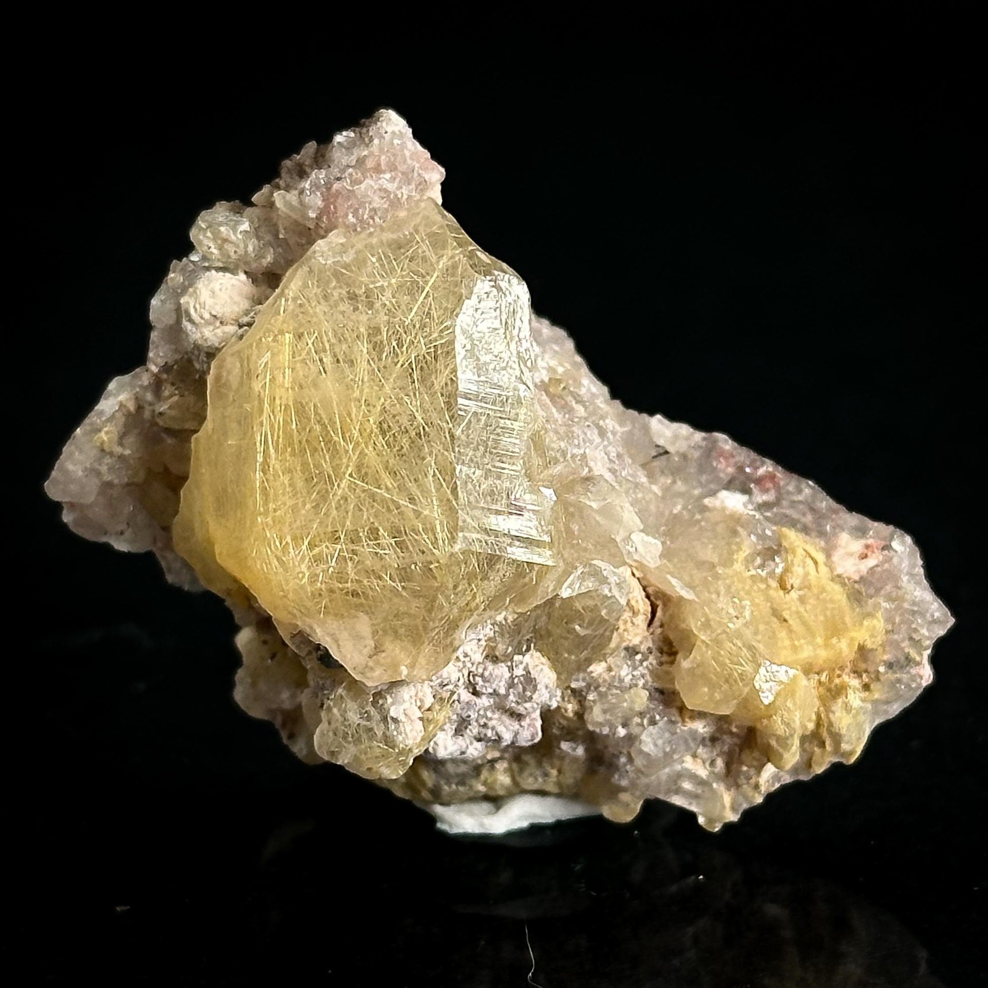 Rutile Included Quartz | Golden Rutilated Crystal Cluster, Mineral Specimen from Brazil