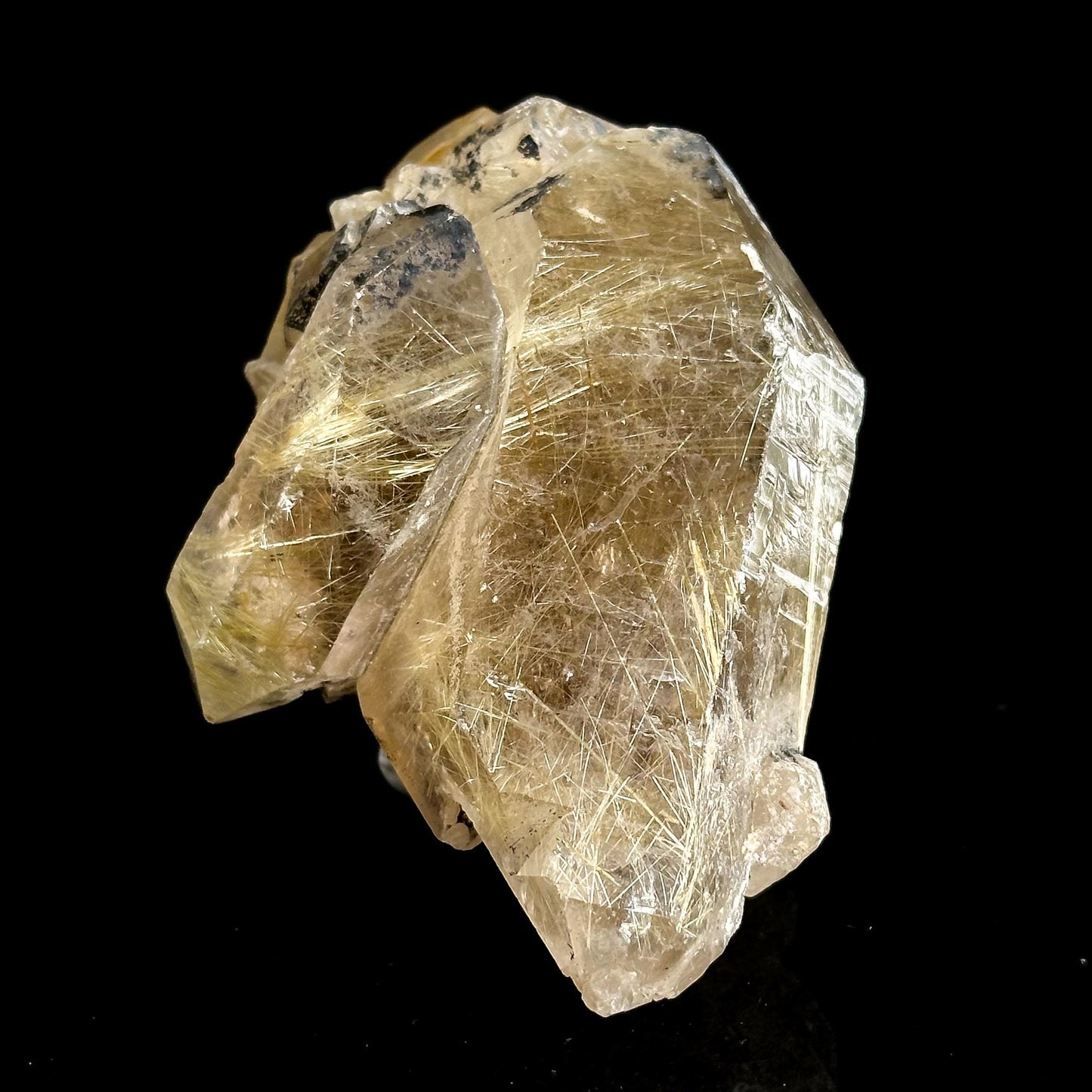Rutile Included Quartz | Golden Rutilated Crystal Cluster, Mineral Specimen from Brazil