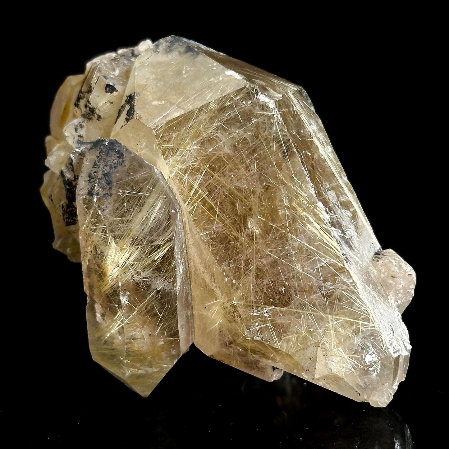 Rutile Included Quartz | Golden Rutilated Crystal Cluster, Mineral Specimen from Brazil