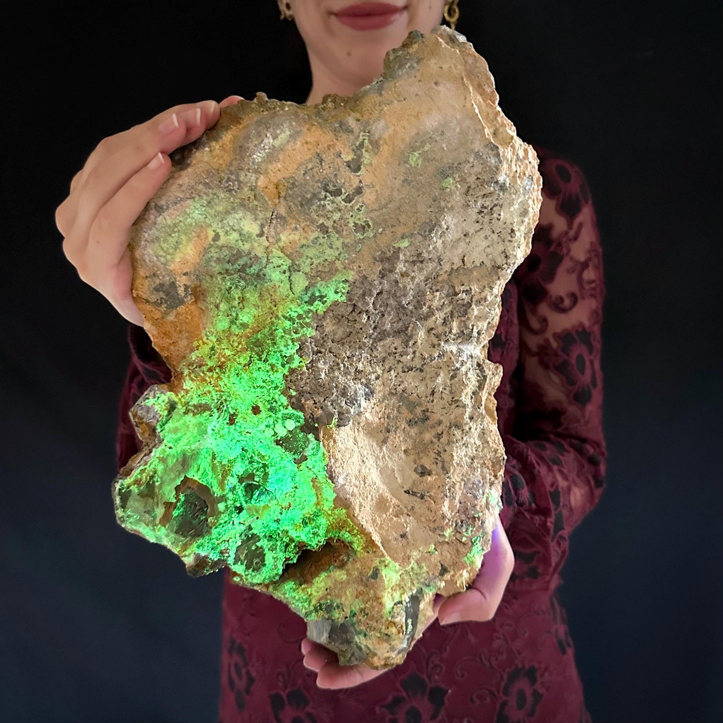 MASSIVE Smoky Quartz with Fluorite, Hyalite Opal, Foitite, & Feldspar | Crystal Cluster from Namibia
