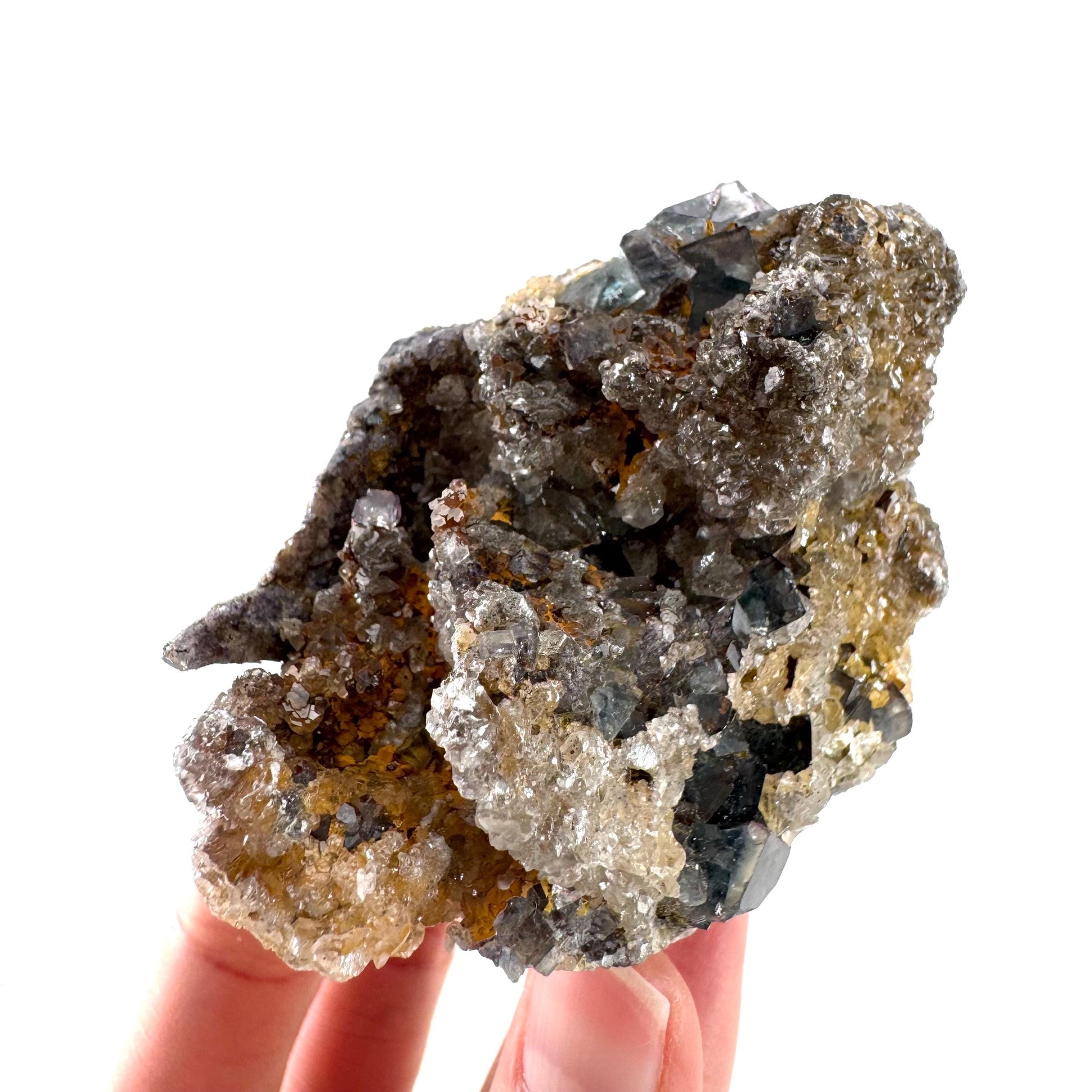 Okorusu Fluorite | blue crystal cluster, mineral specimen from Namibia