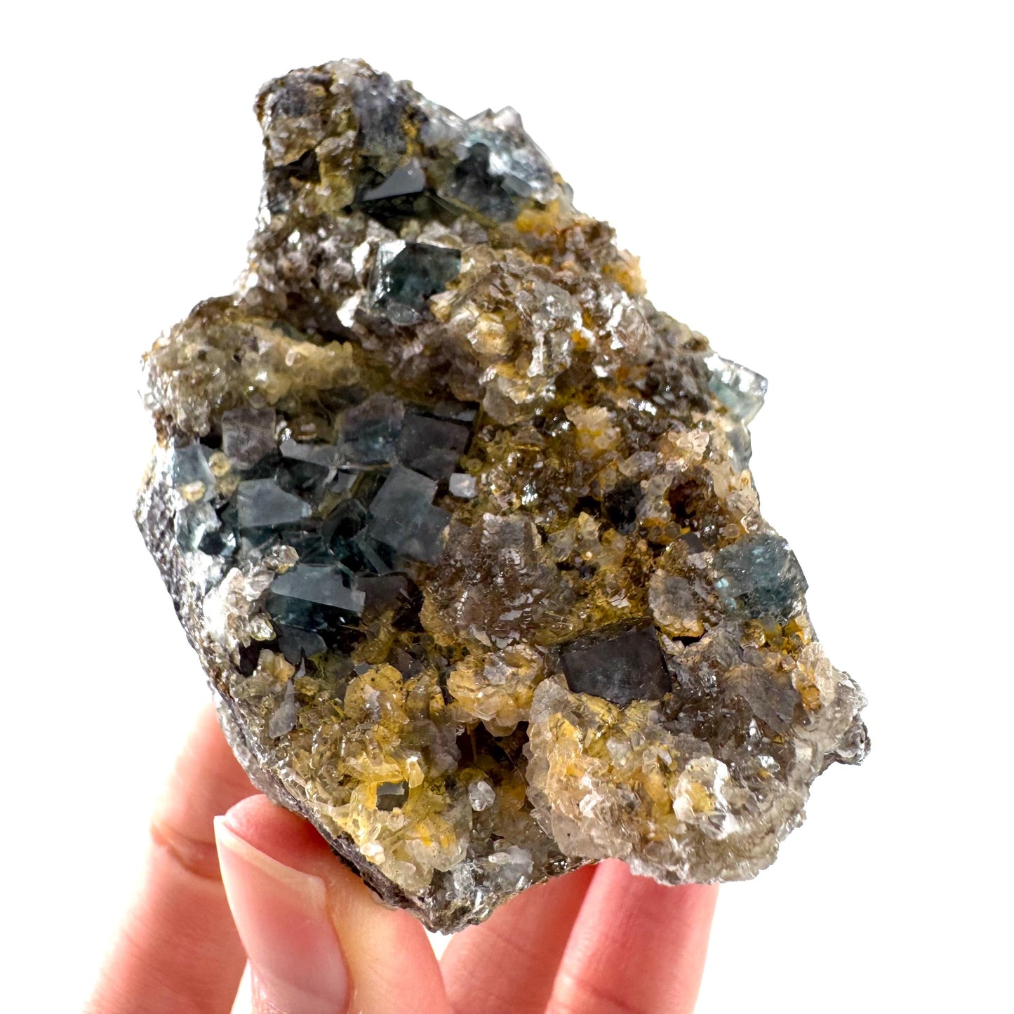 Okorusu Fluorite | blue crystal cluster, mineral specimen from Namibia