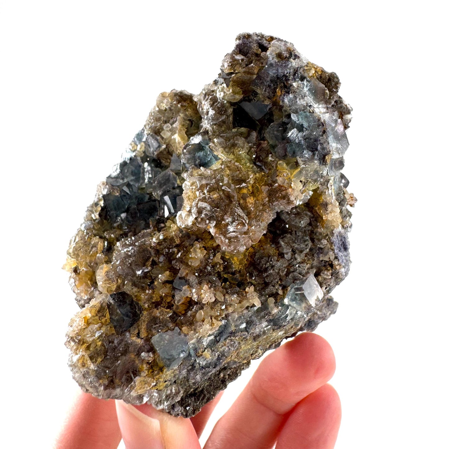Okorusu Fluorite | blue crystal cluster, mineral specimen from Namibia