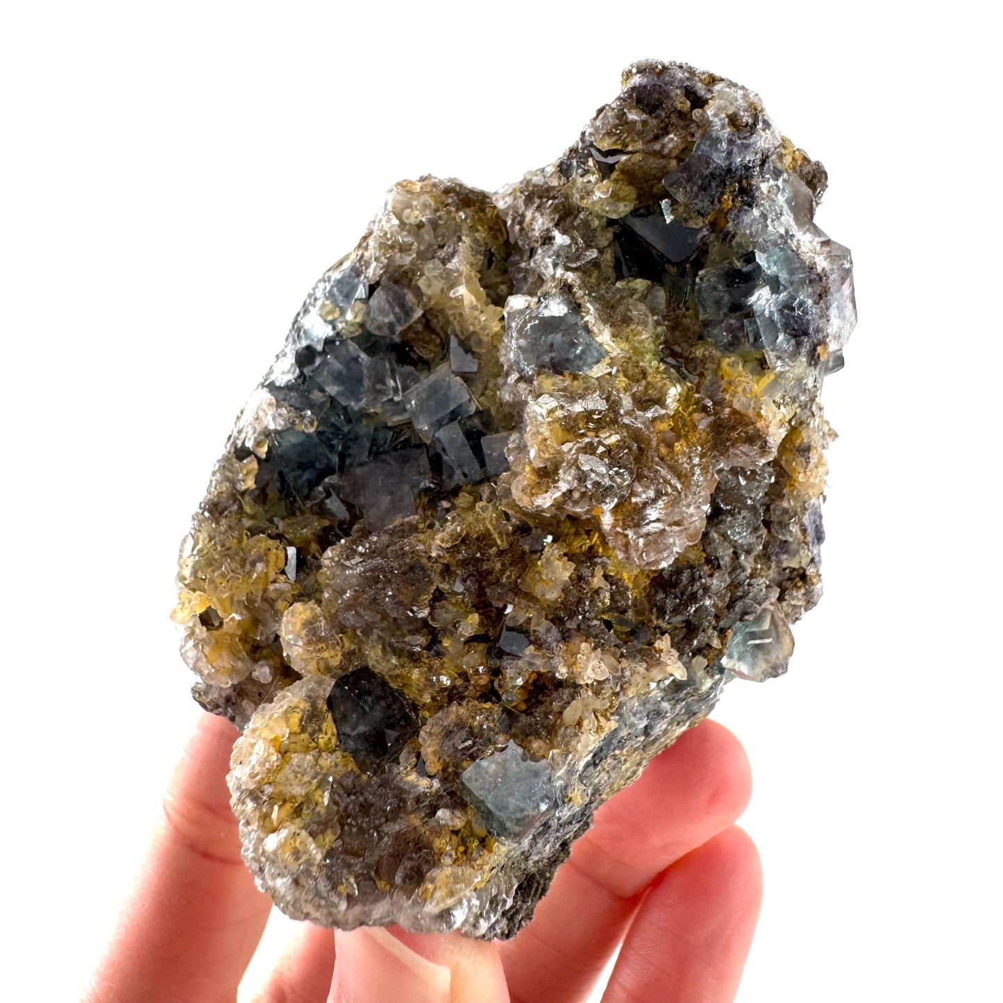 Okorusu Fluorite | blue crystal cluster, mineral specimen from Namibia