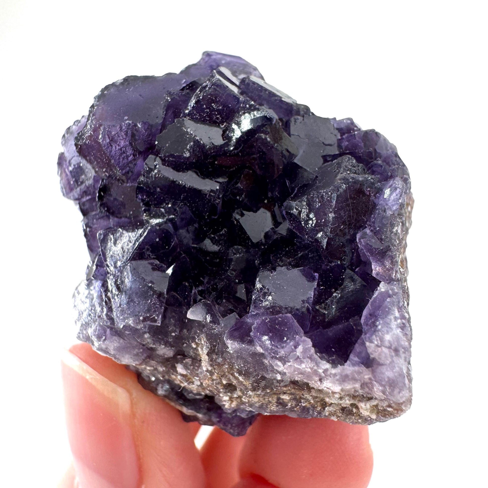 Okorusu Fluorite | purple crystal cluster, mineral specimen from Namibia
