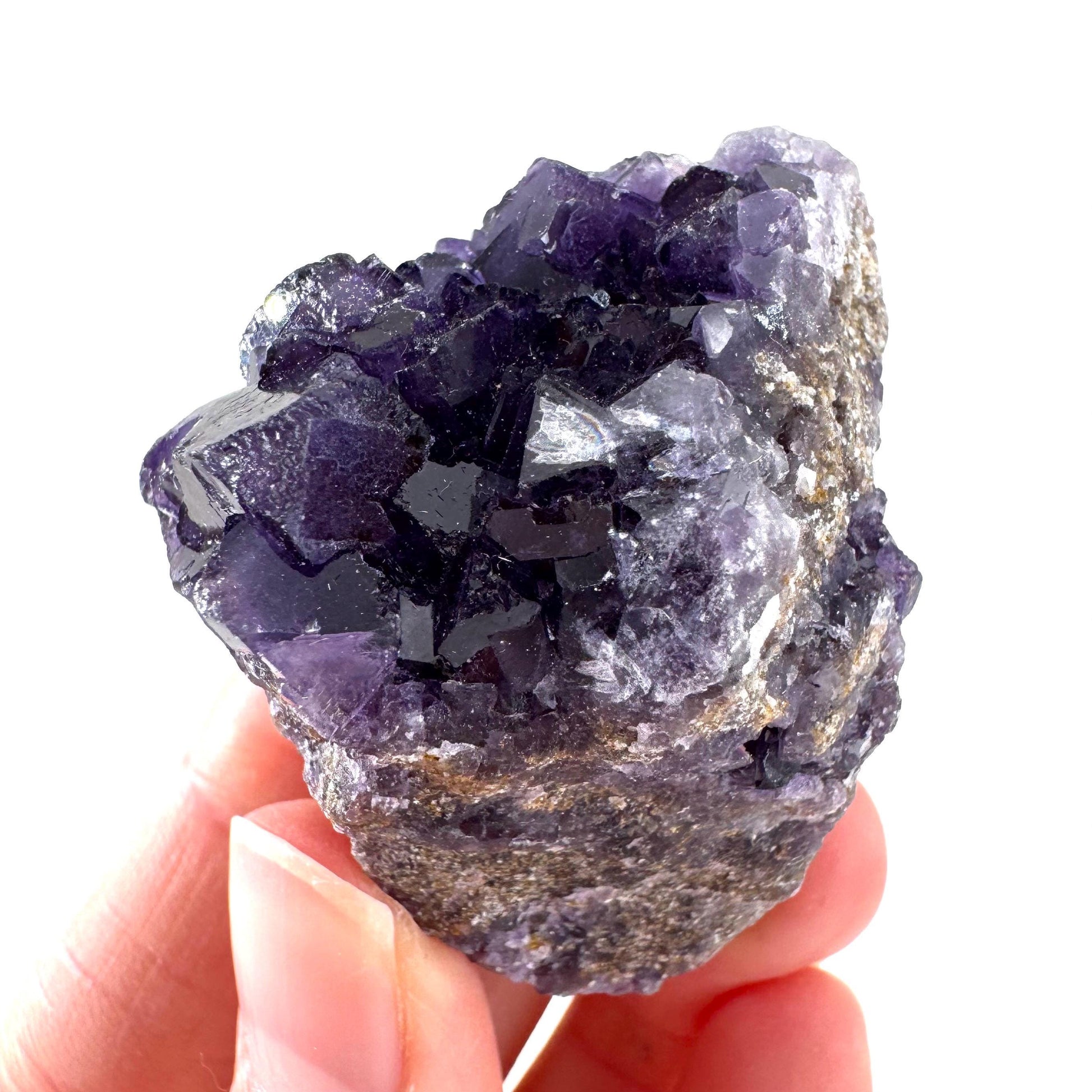 Okorusu Fluorite | purple crystal cluster, mineral specimen from Namibia
