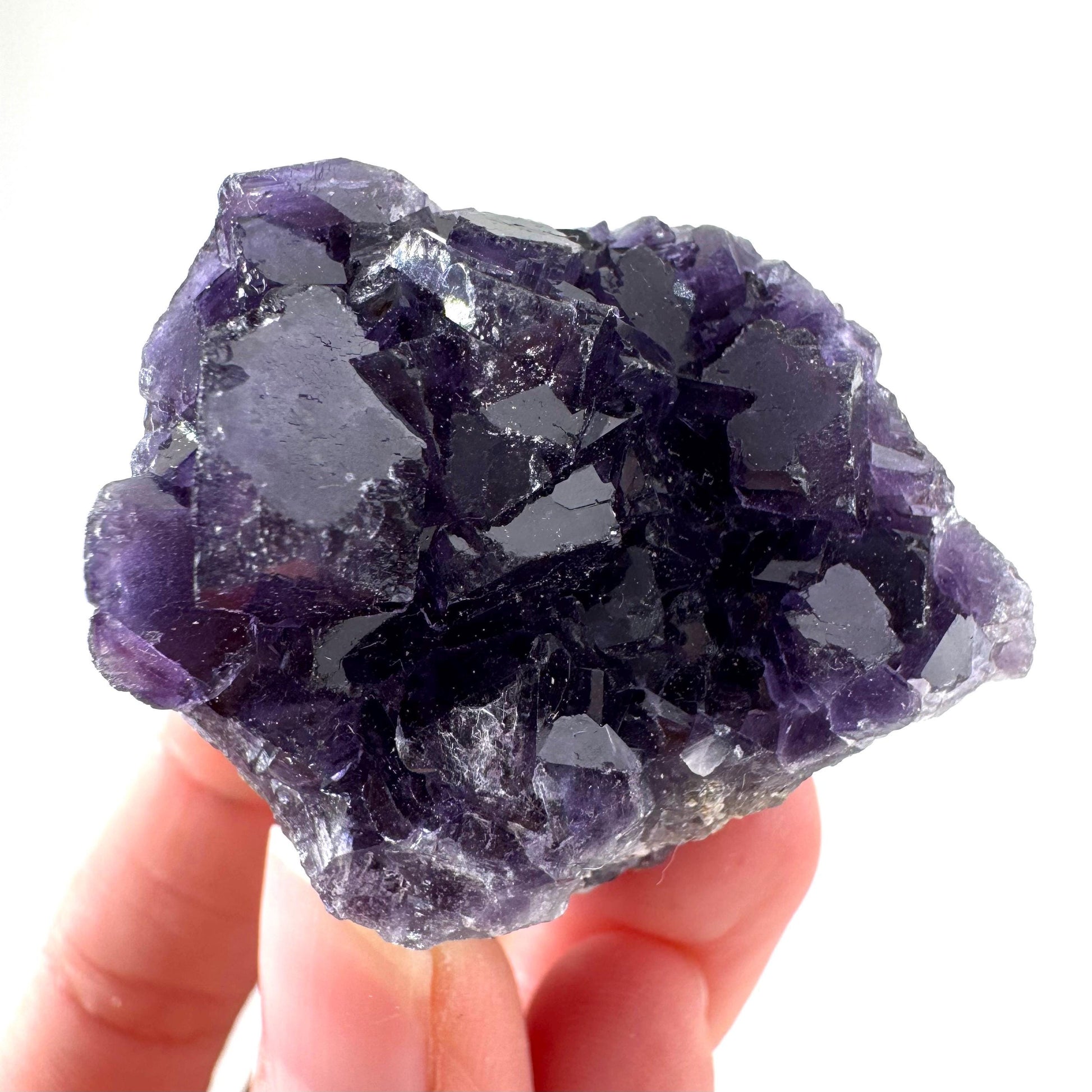 Okorusu Fluorite | purple crystal cluster, mineral specimen from Namibia
