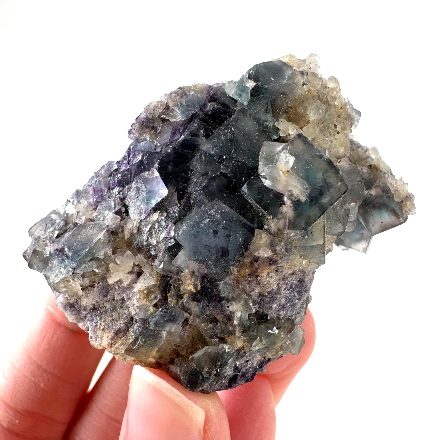 Okorusu Fluorite | blue & purple crystal cluster, mineral specimen from Namibia