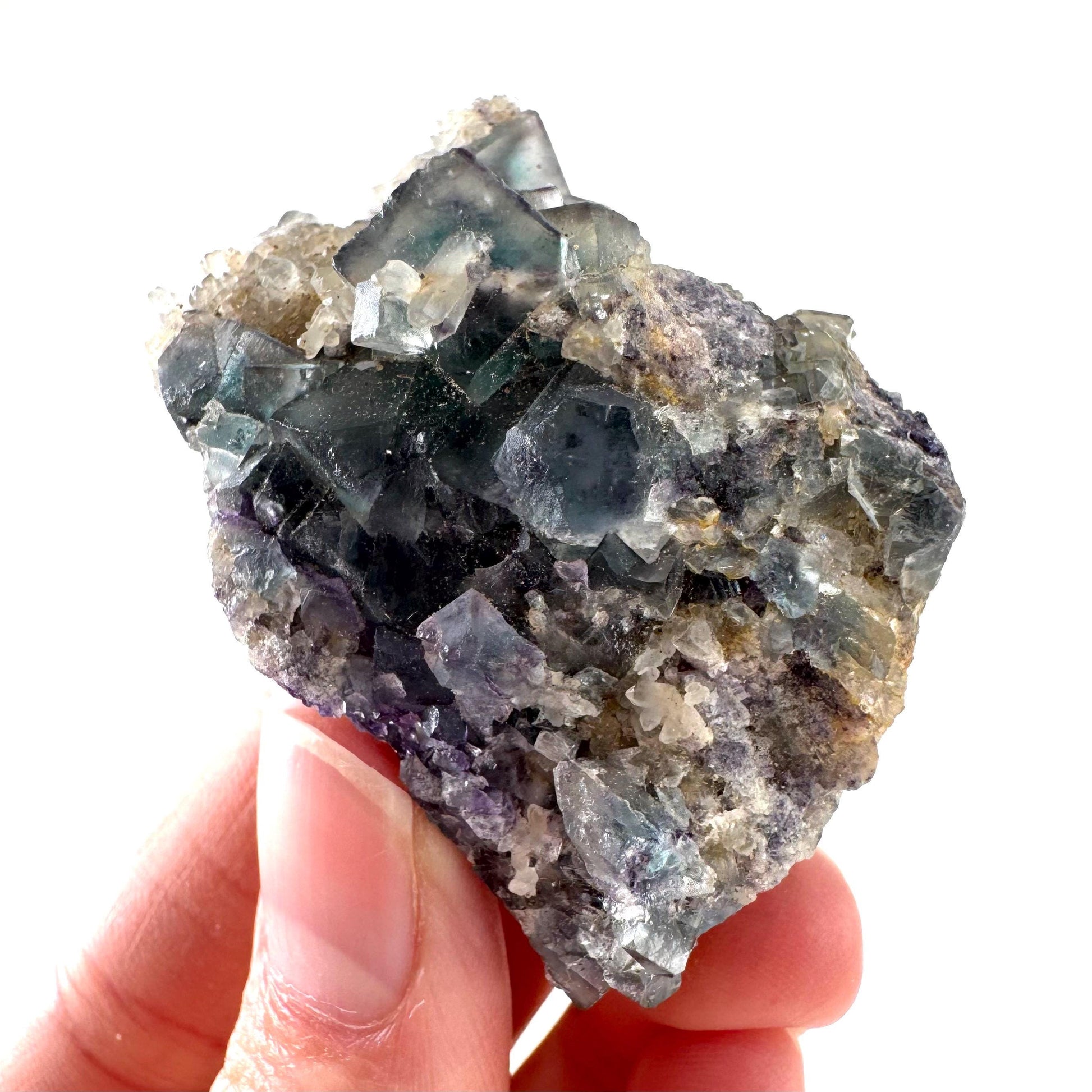 Okorusu Fluorite | blue & purple crystal cluster, mineral specimen from Namibia