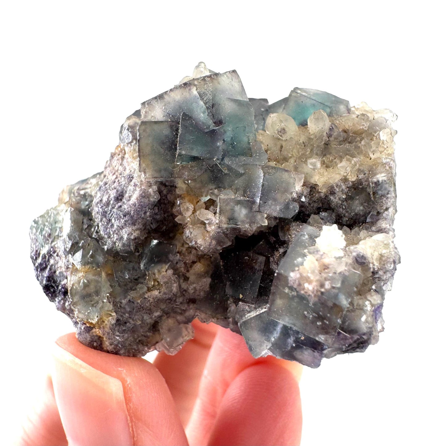 Okorusu Fluorite | blue & purple crystal cluster, mineral specimen from Namibia