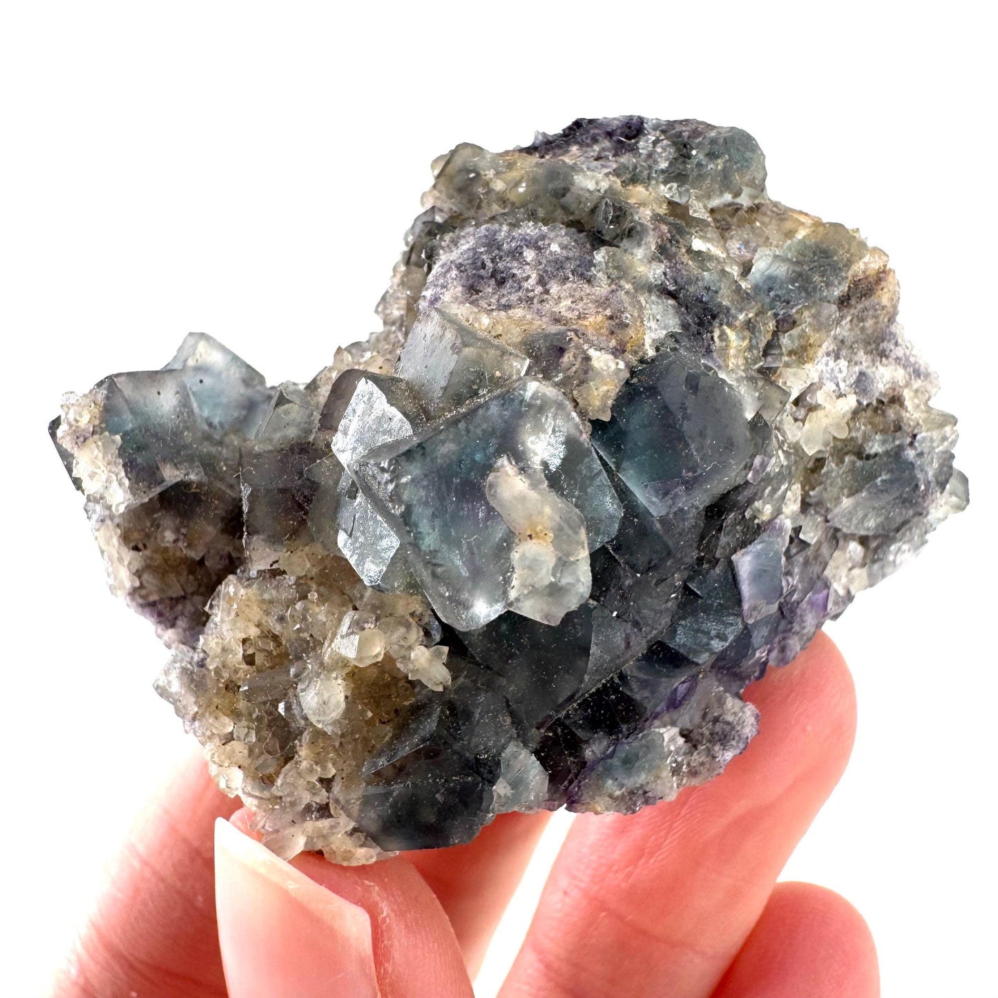 Okorusu Fluorite | blue & purple crystal cluster, mineral specimen from Namibia