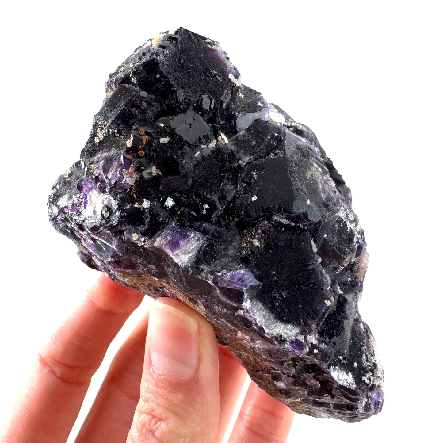 Okorusu Fluorite | purple crystal cluster, mineral specimen from Namibia