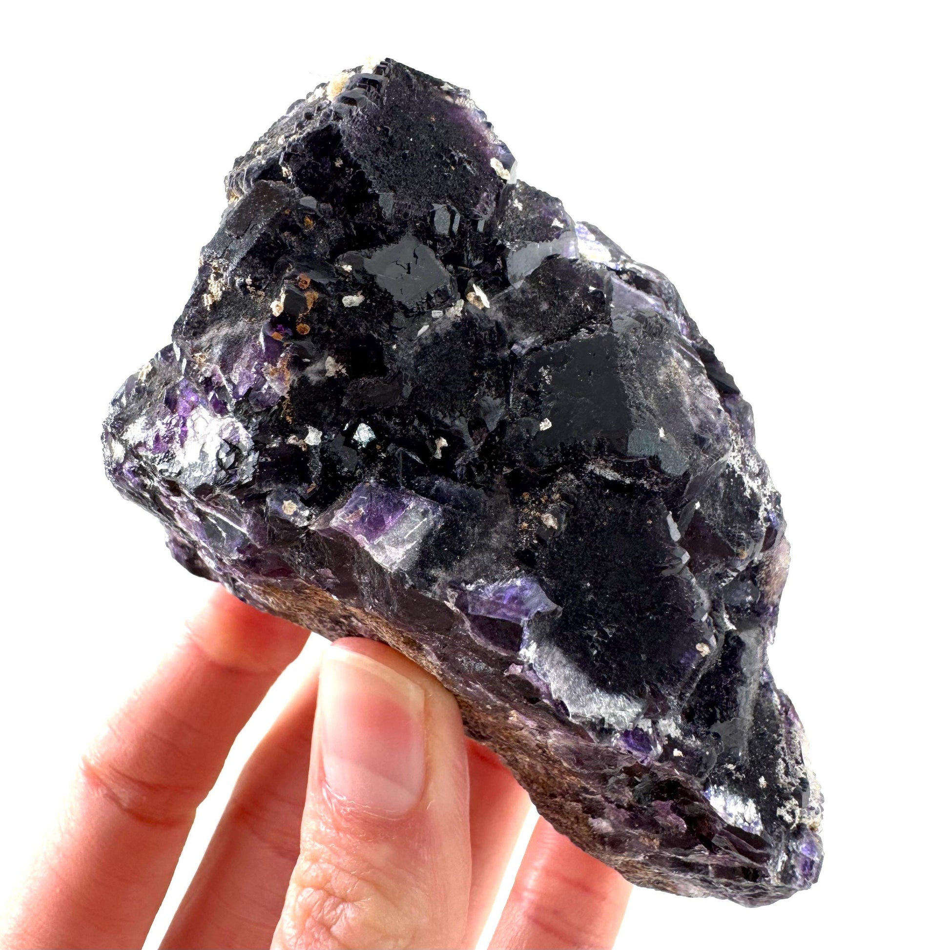 Okorusu Fluorite | purple crystal cluster, mineral specimen from Namibia