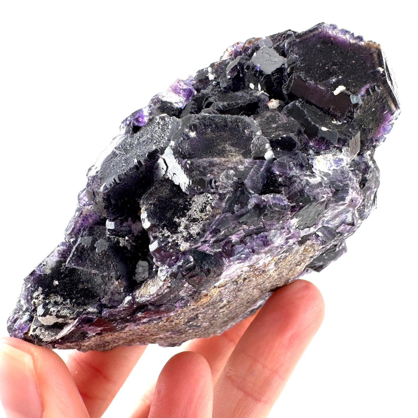 Okorusu Fluorite | purple crystal cluster, mineral specimen from Namibia