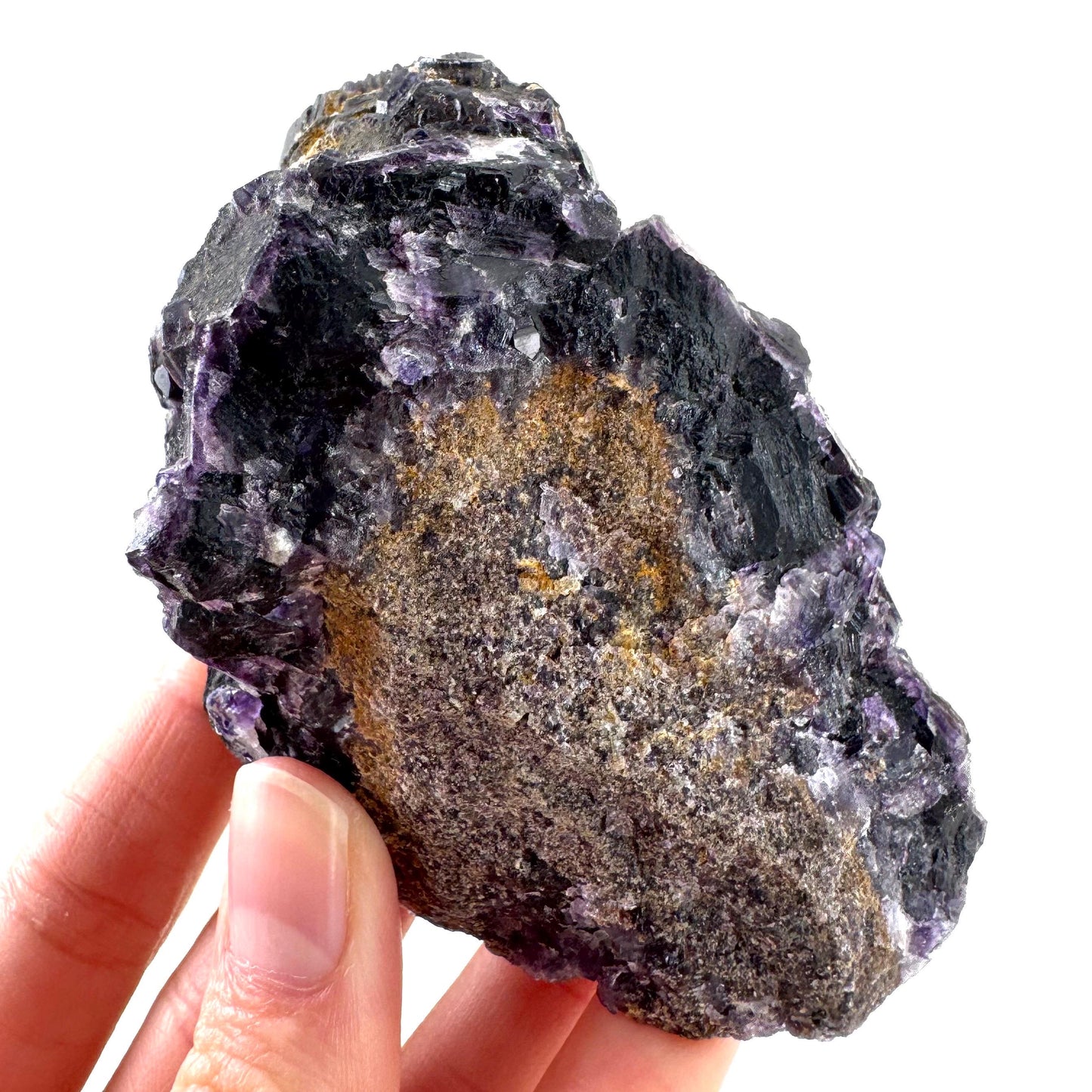 Okorusu Fluorite | purple crystal cluster, mineral specimen from Namibia