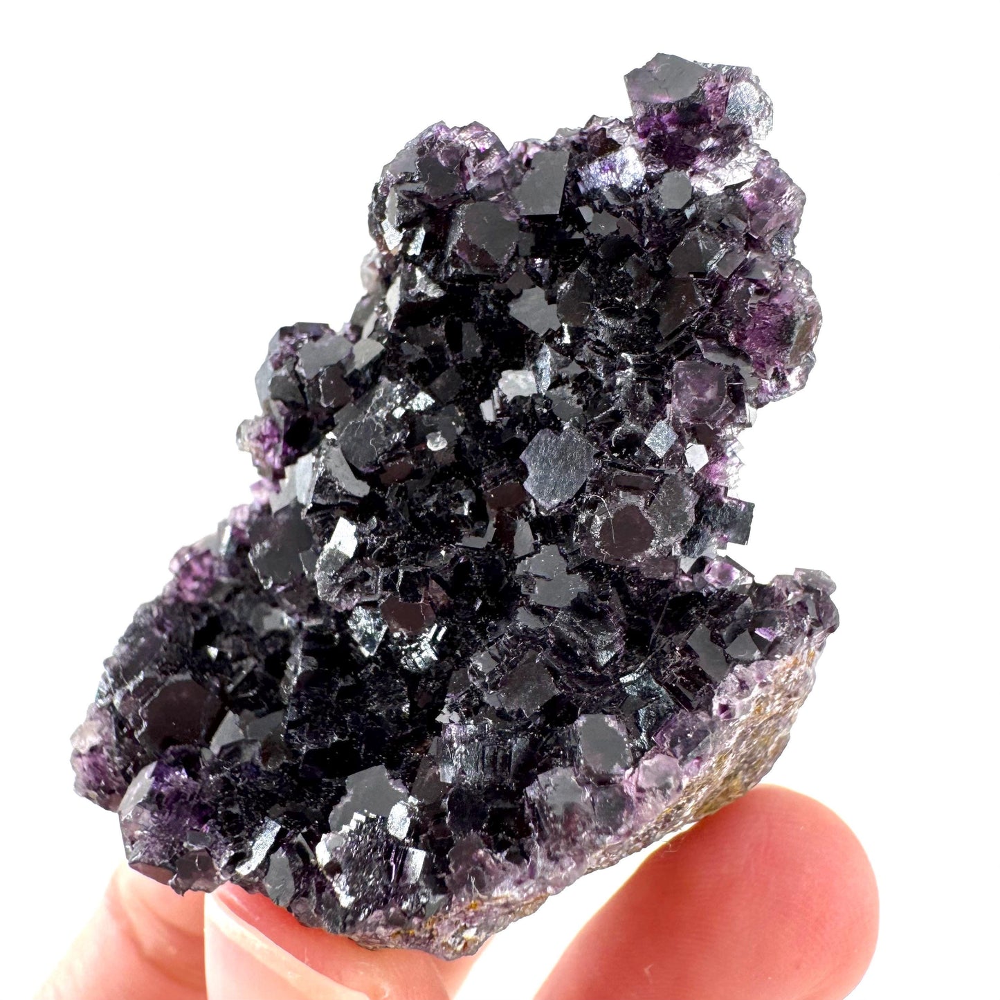 Okorusu Fluorite | purple crystal cluster, mineral specimen from Namibia