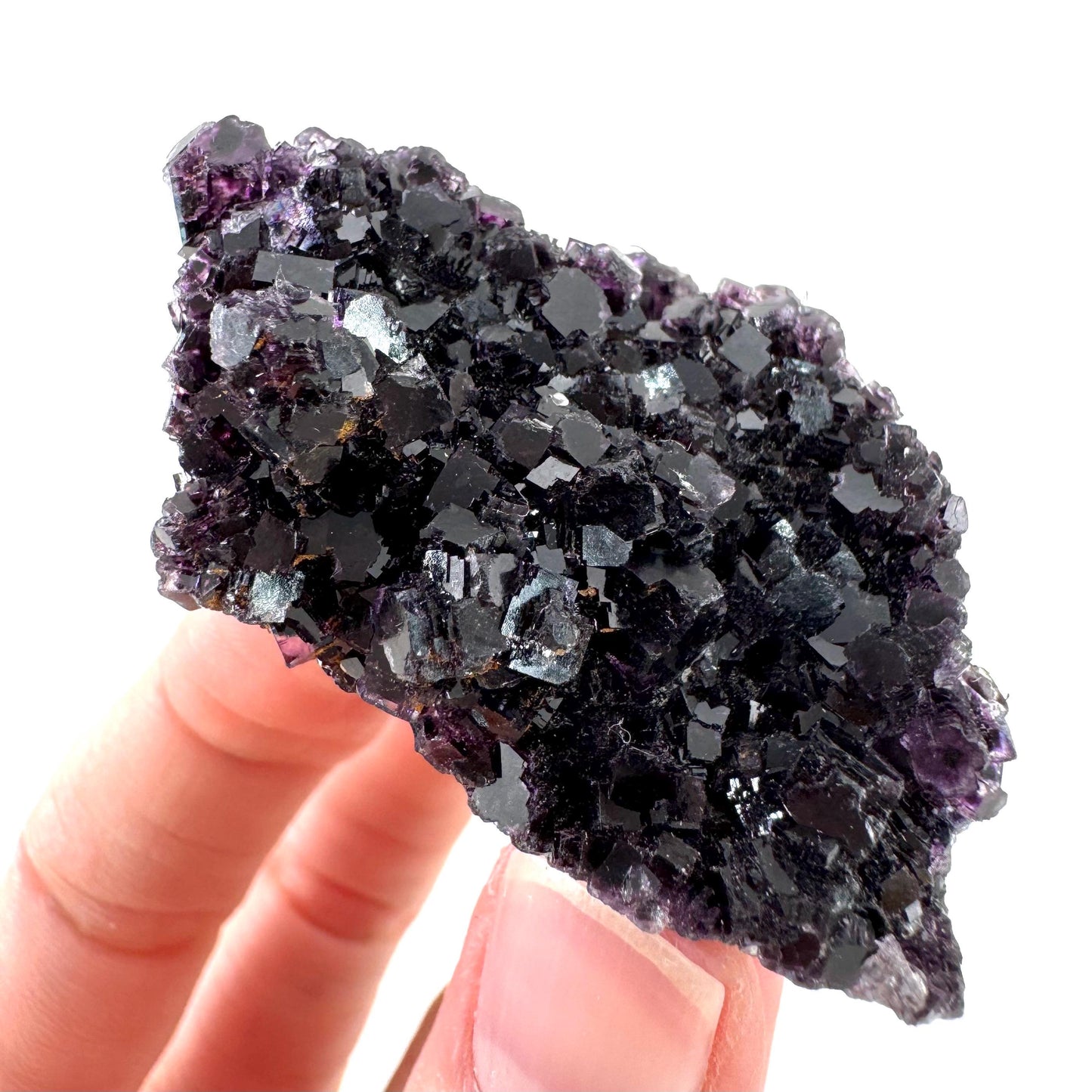 Okorusu Fluorite | purple crystal cluster, mineral specimen from Namibia