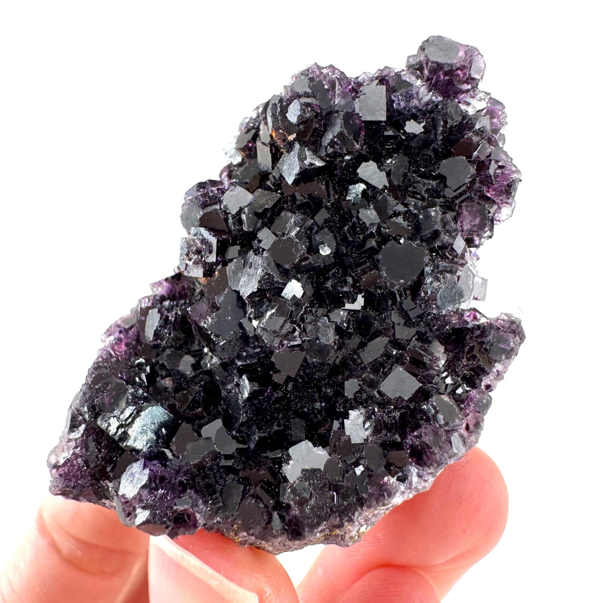 Okorusu Fluorite | purple crystal cluster, mineral specimen from Namibia