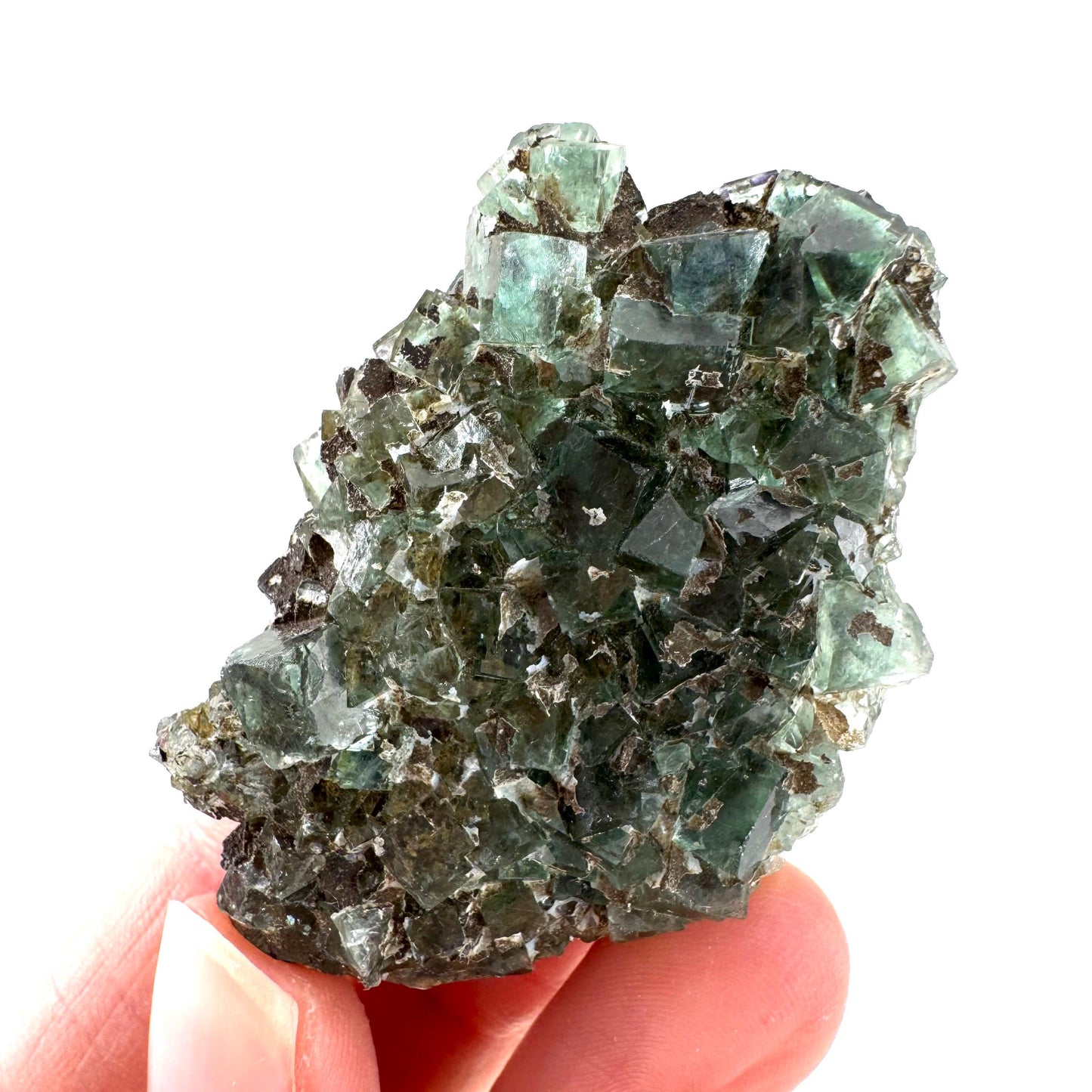 Okorusu Fluorite | green crystal cluster, mineral specimen from Namibia