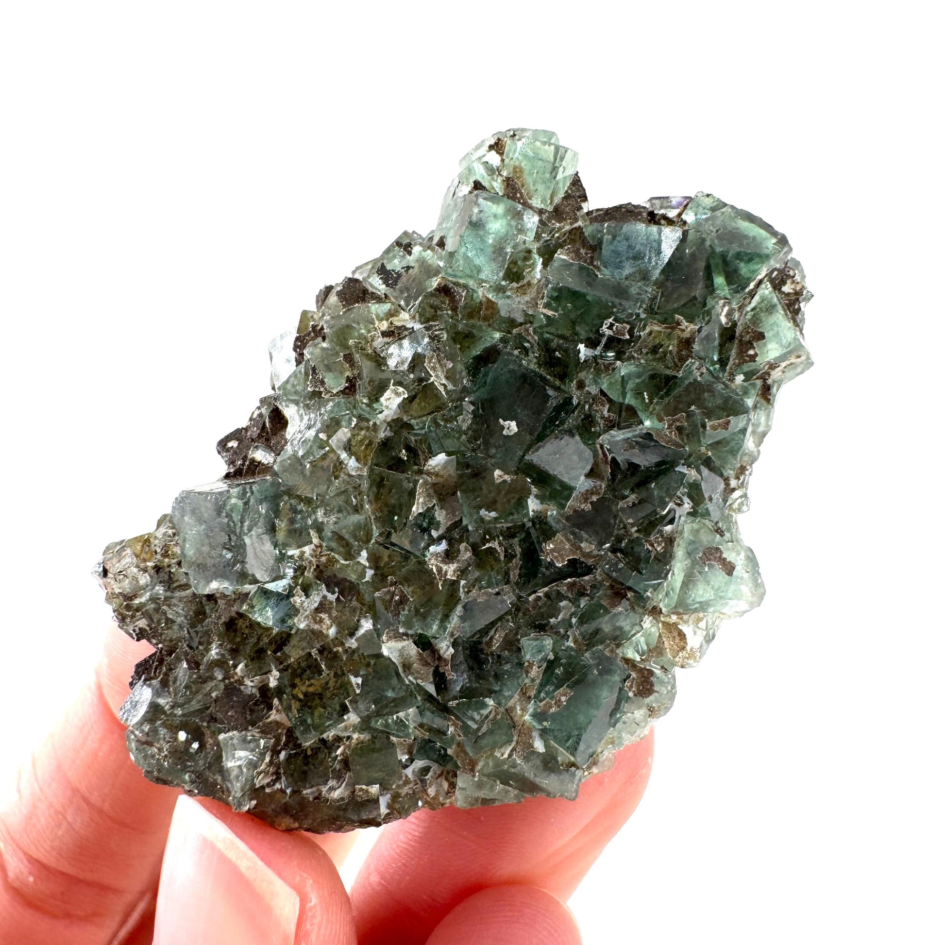 Okorusu Fluorite | green crystal cluster, mineral specimen from Namibia