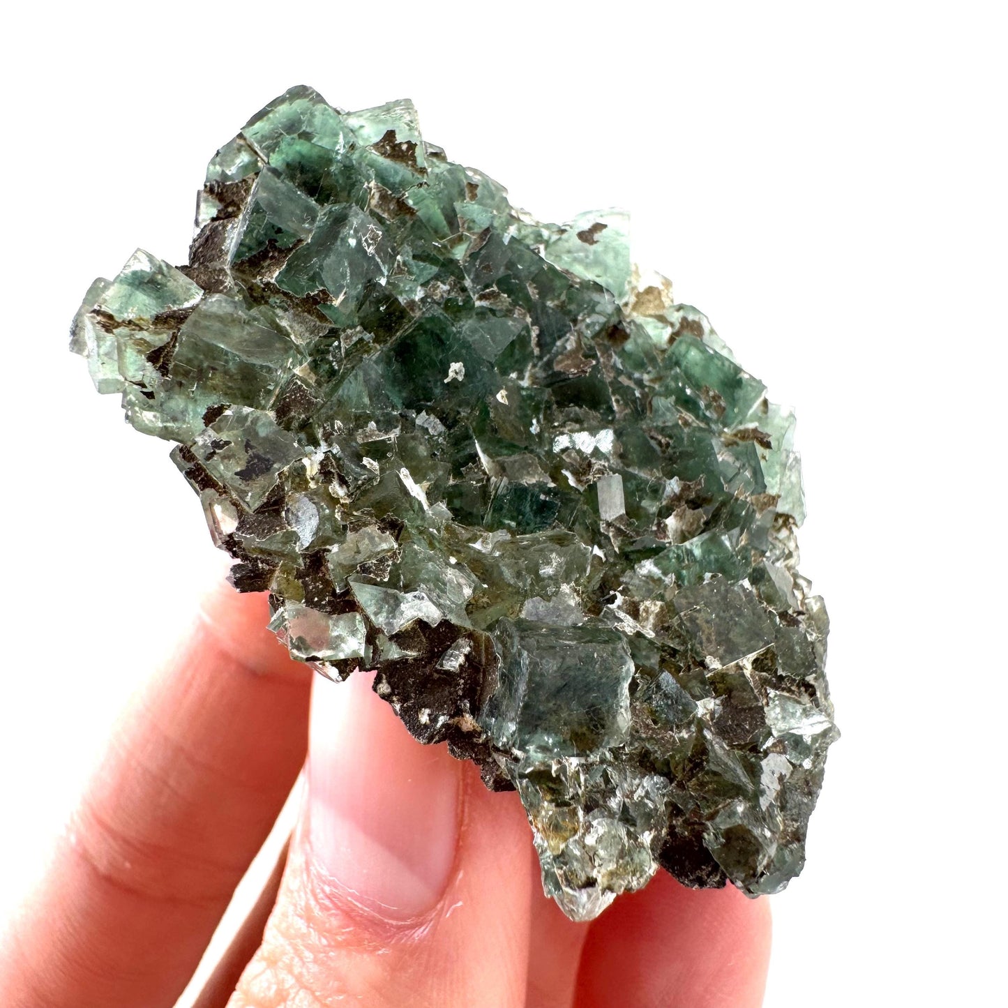Okorusu Fluorite | green crystal cluster, mineral specimen from Namibia