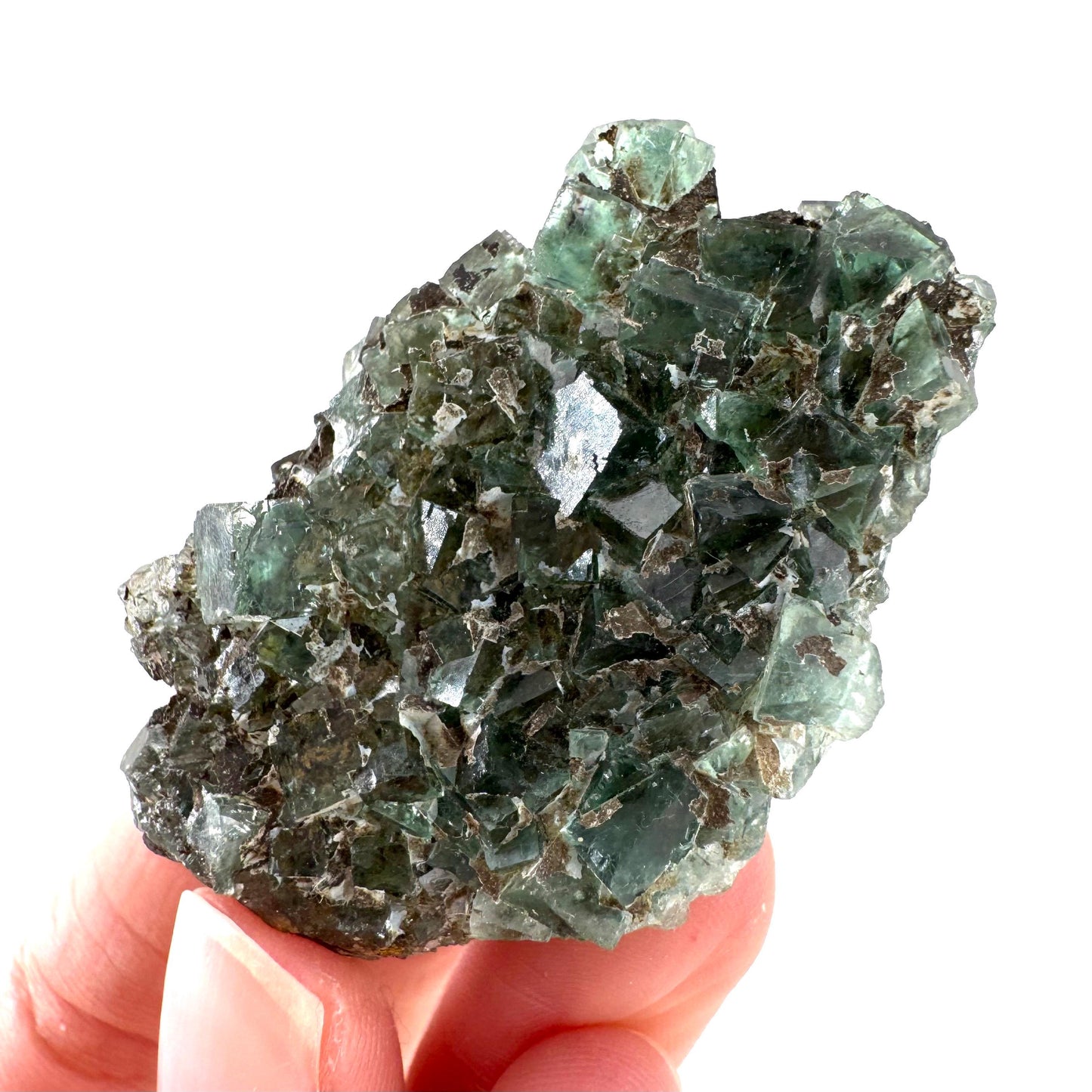Okorusu Fluorite | green crystal cluster, mineral specimen from Namibia