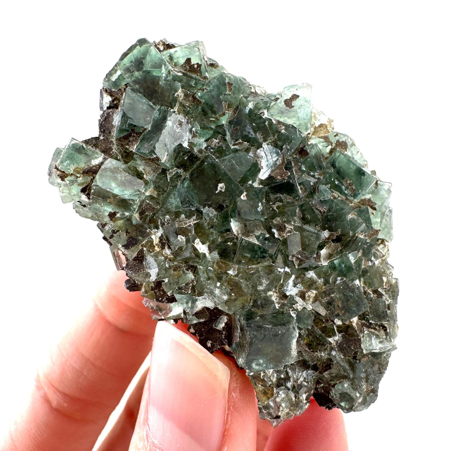 Okorusu Fluorite | green crystal cluster, mineral specimen from Namibia