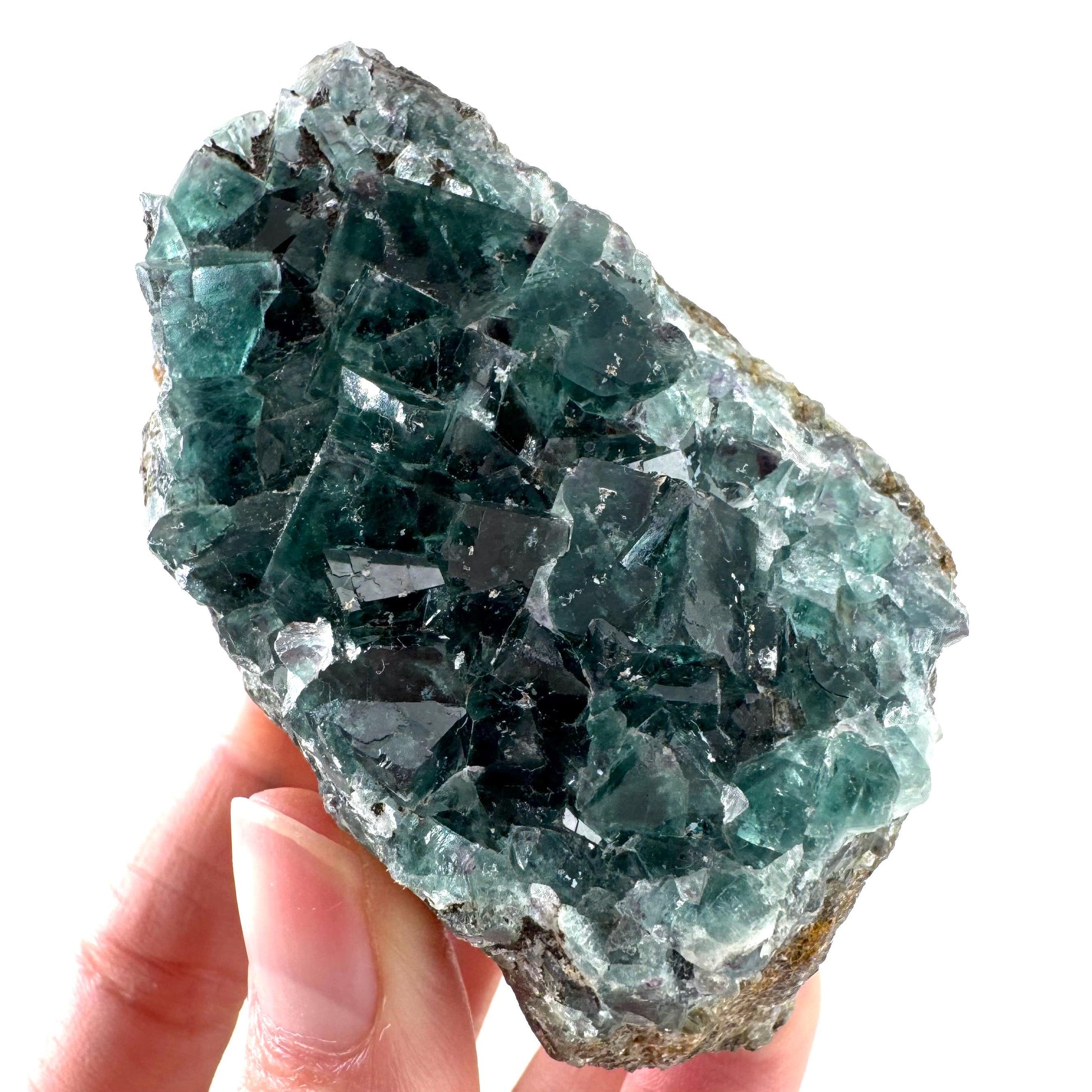 Okorusu Fluorite | blue-green crystal cluster, mineral specimen from Namibia