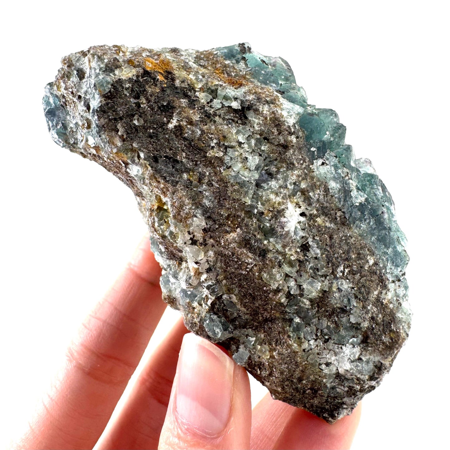 Okorusu Fluorite | blue-green crystal cluster, mineral specimen from Namibia