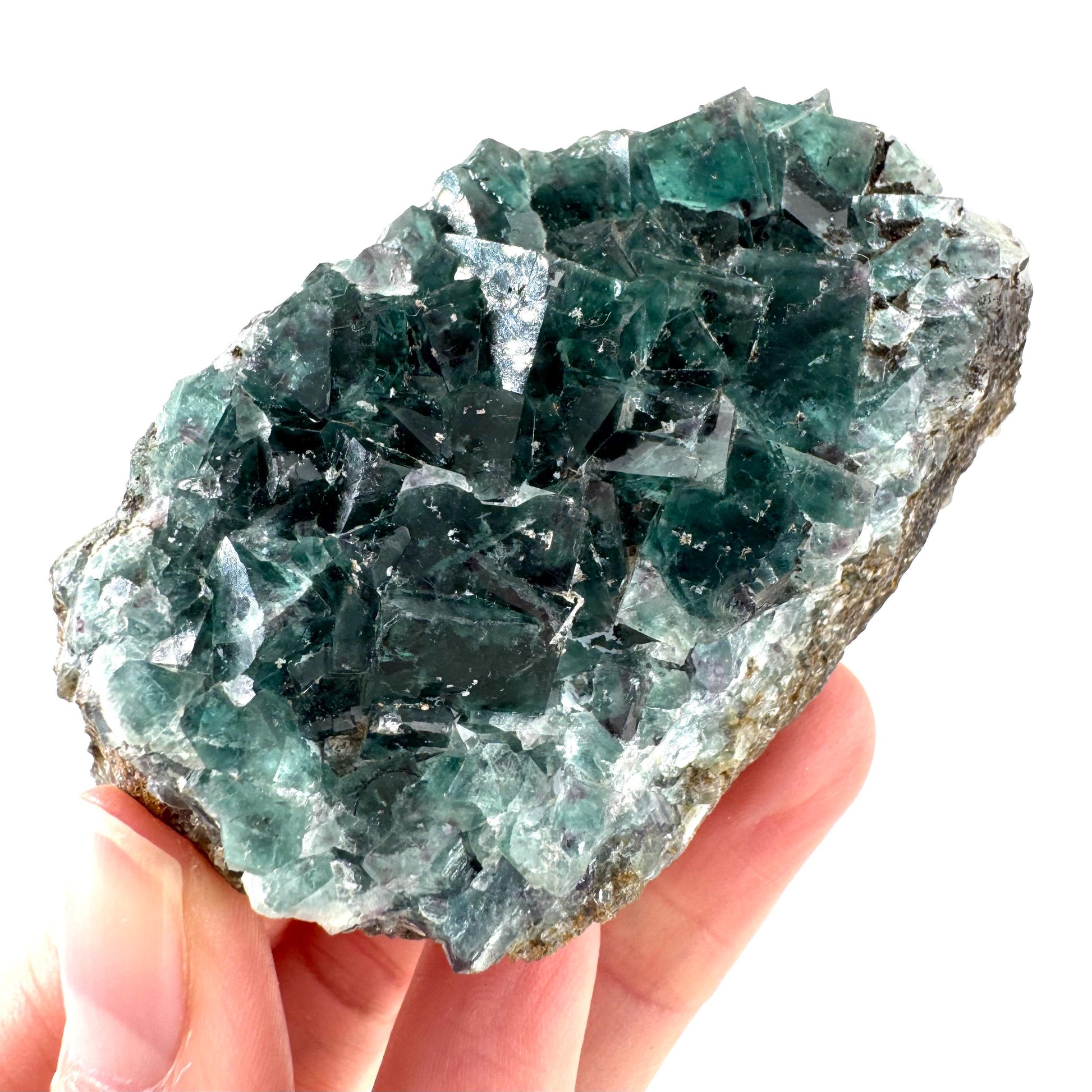Okorusu Fluorite | blue-green crystal cluster, mineral specimen from Namibia